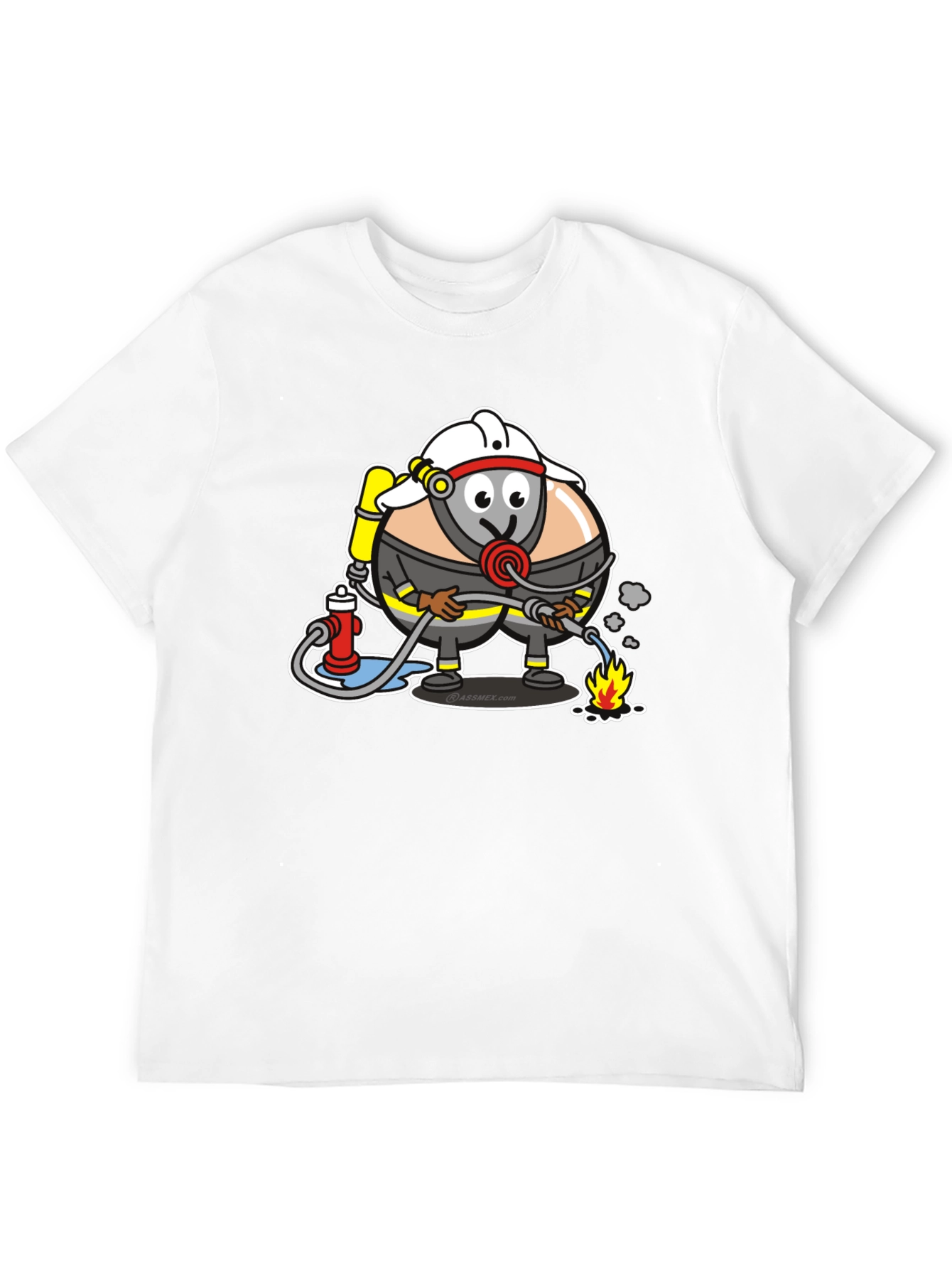 Cartoon Firefighter T-Shirt