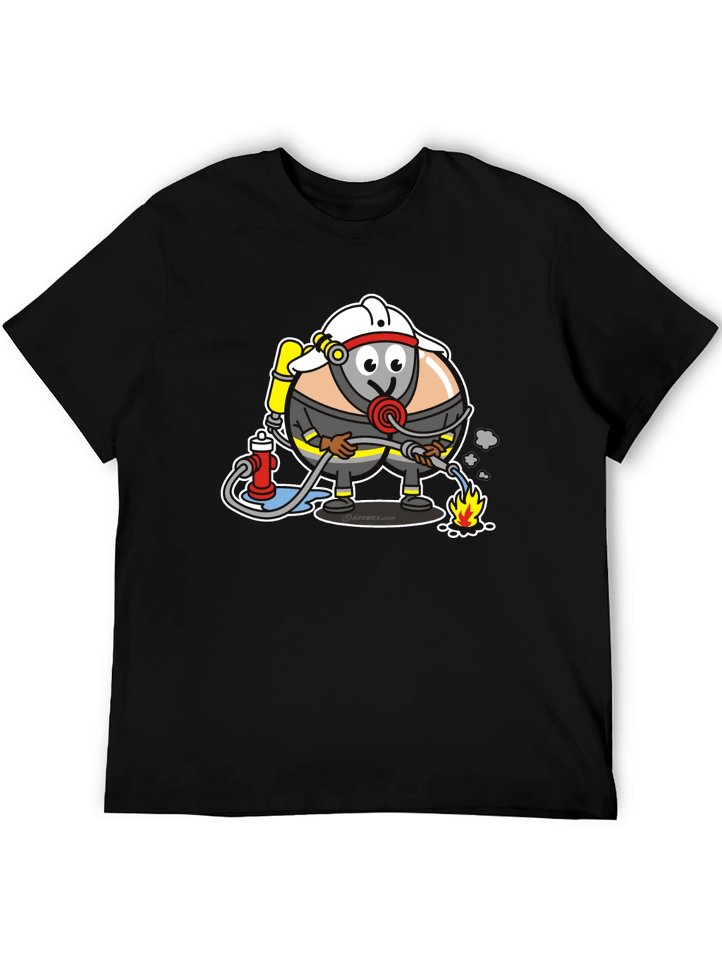 Cartoon Firefighter T-Shirt