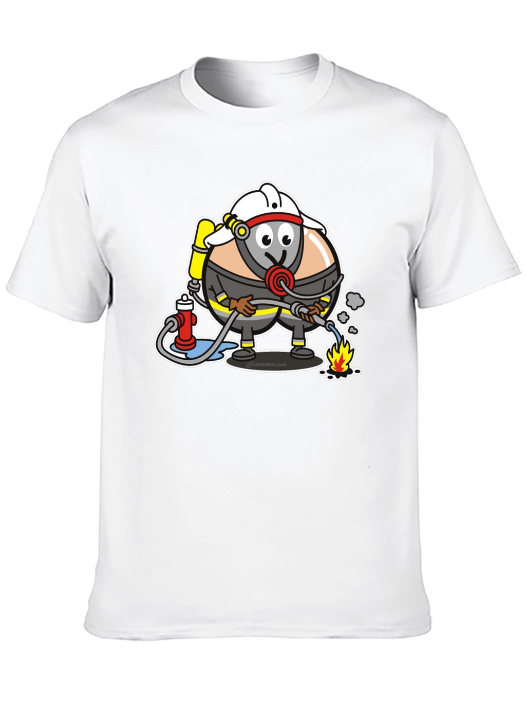 Cartoon Firefighter T-Shirt