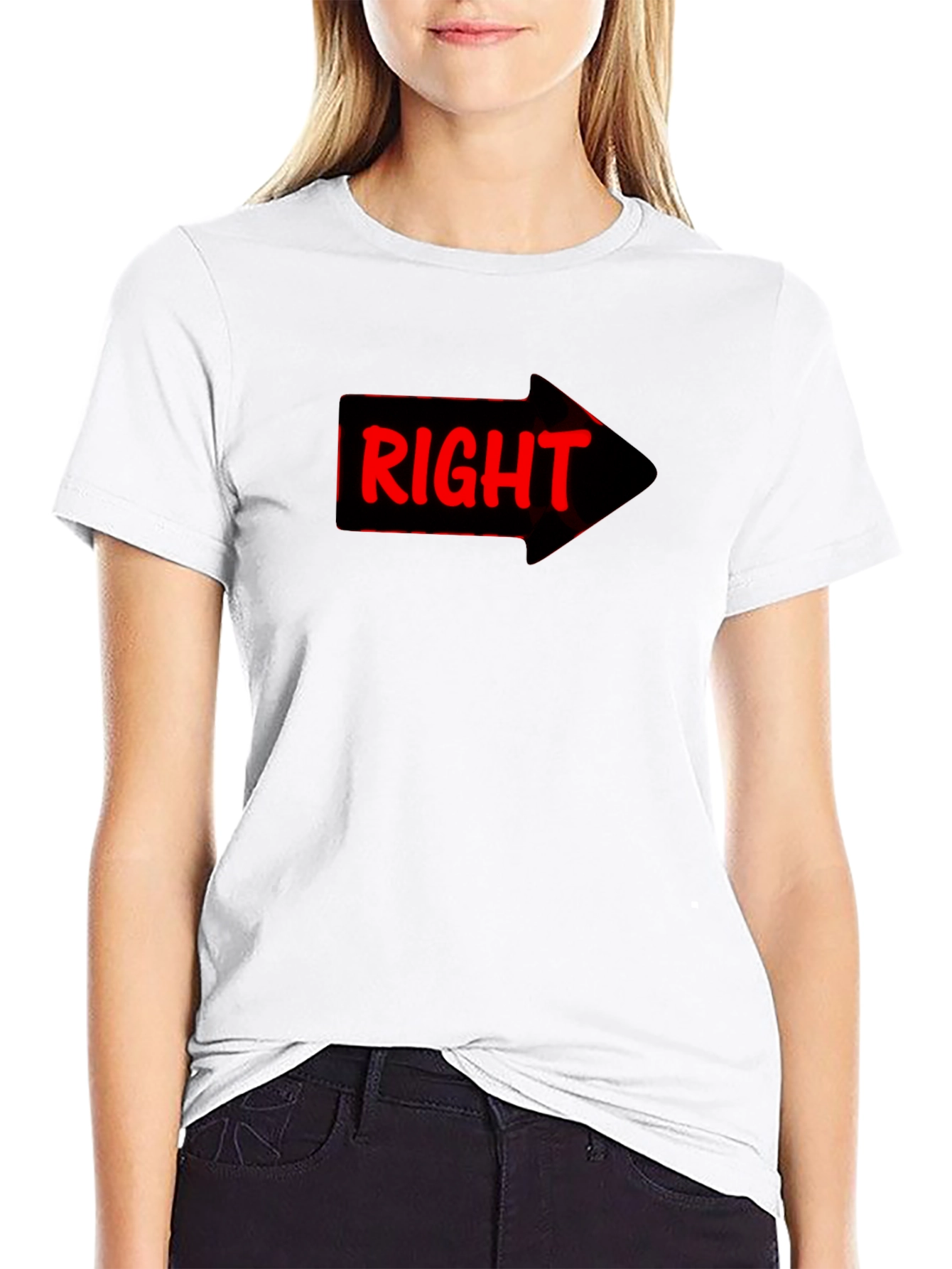 Right Arrow Novelty Graphic T-Shirt