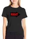 Right Arrow Novelty Graphic T-Shirt