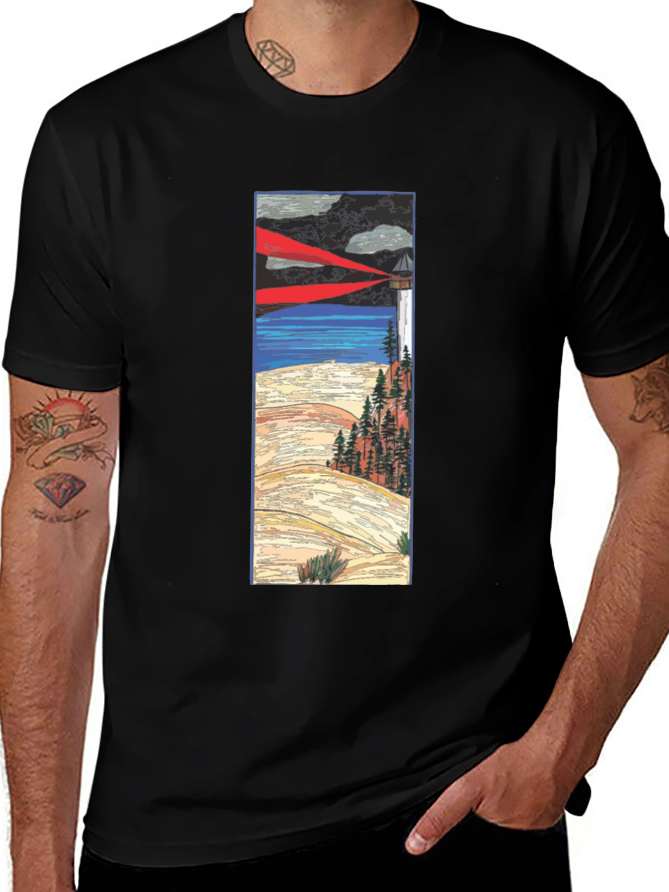 Lighthouse Graphic Tee - Coastal Style