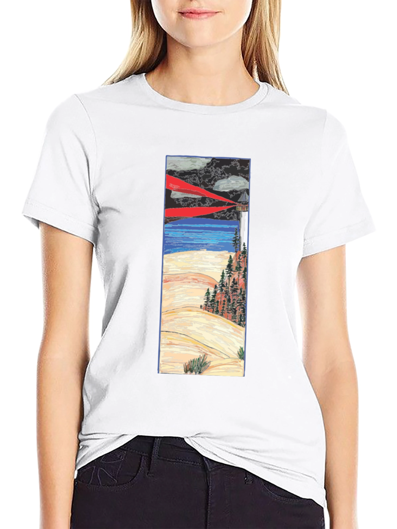 Lighthouse Graphic Tee - Coastal Style