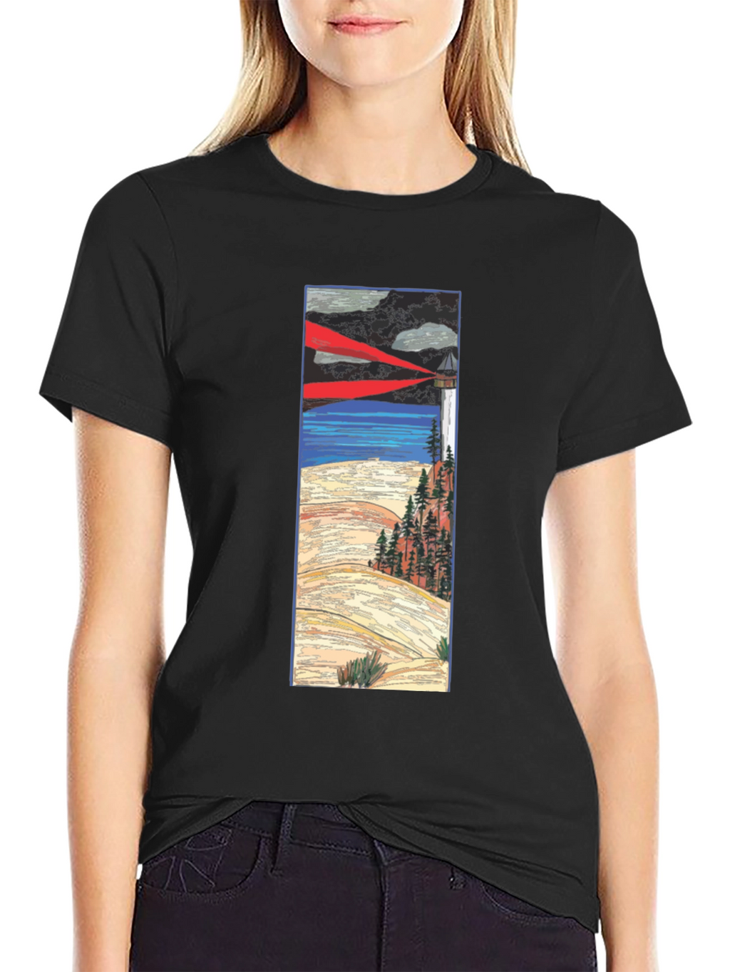 Lighthouse Graphic Tee - Coastal Style