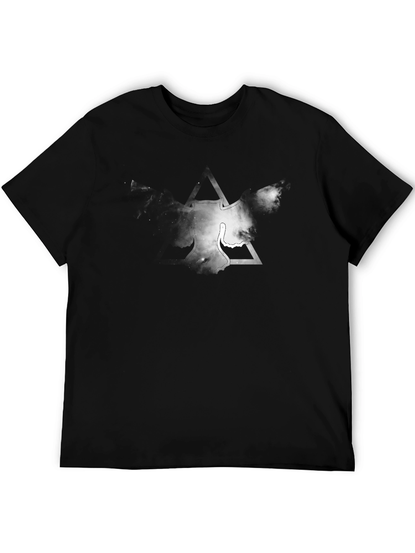 Mens Black Graphic Print T-Shirt