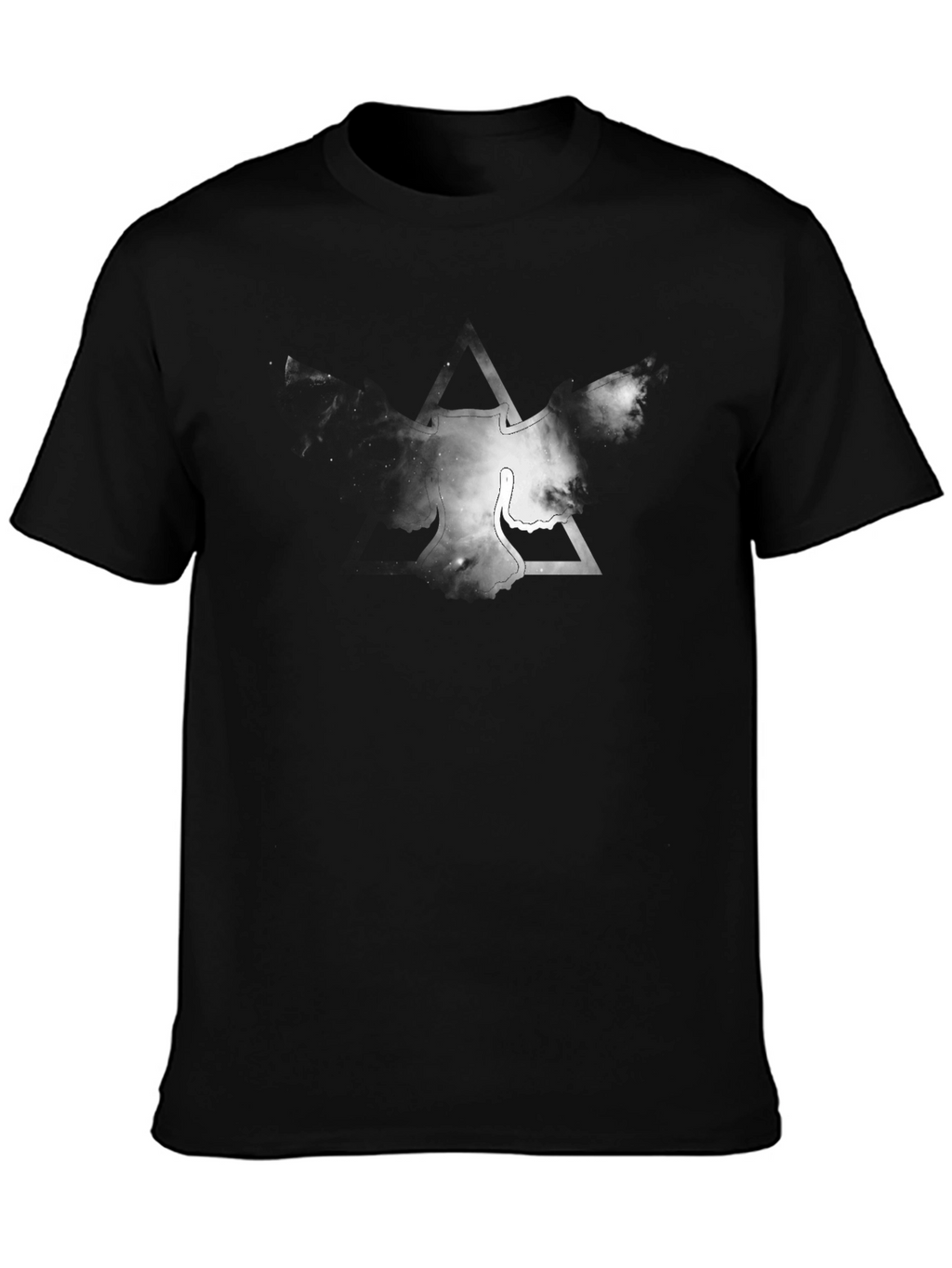 Mens Black Graphic Print T-Shirt