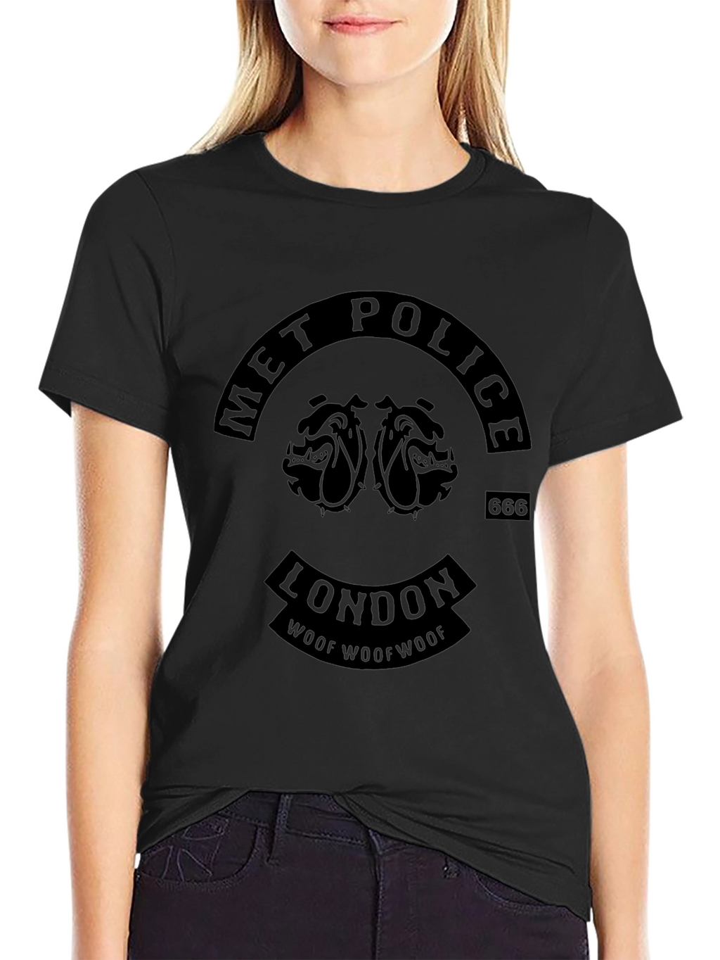 Met Police London Bulldog Graphic Black T-Shirt