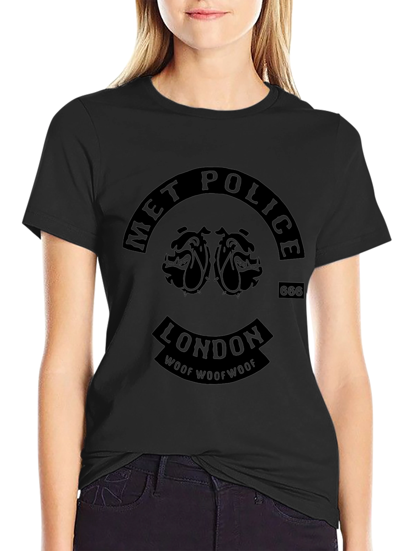 Met Police London Bulldog Graphic Black T-Shirt