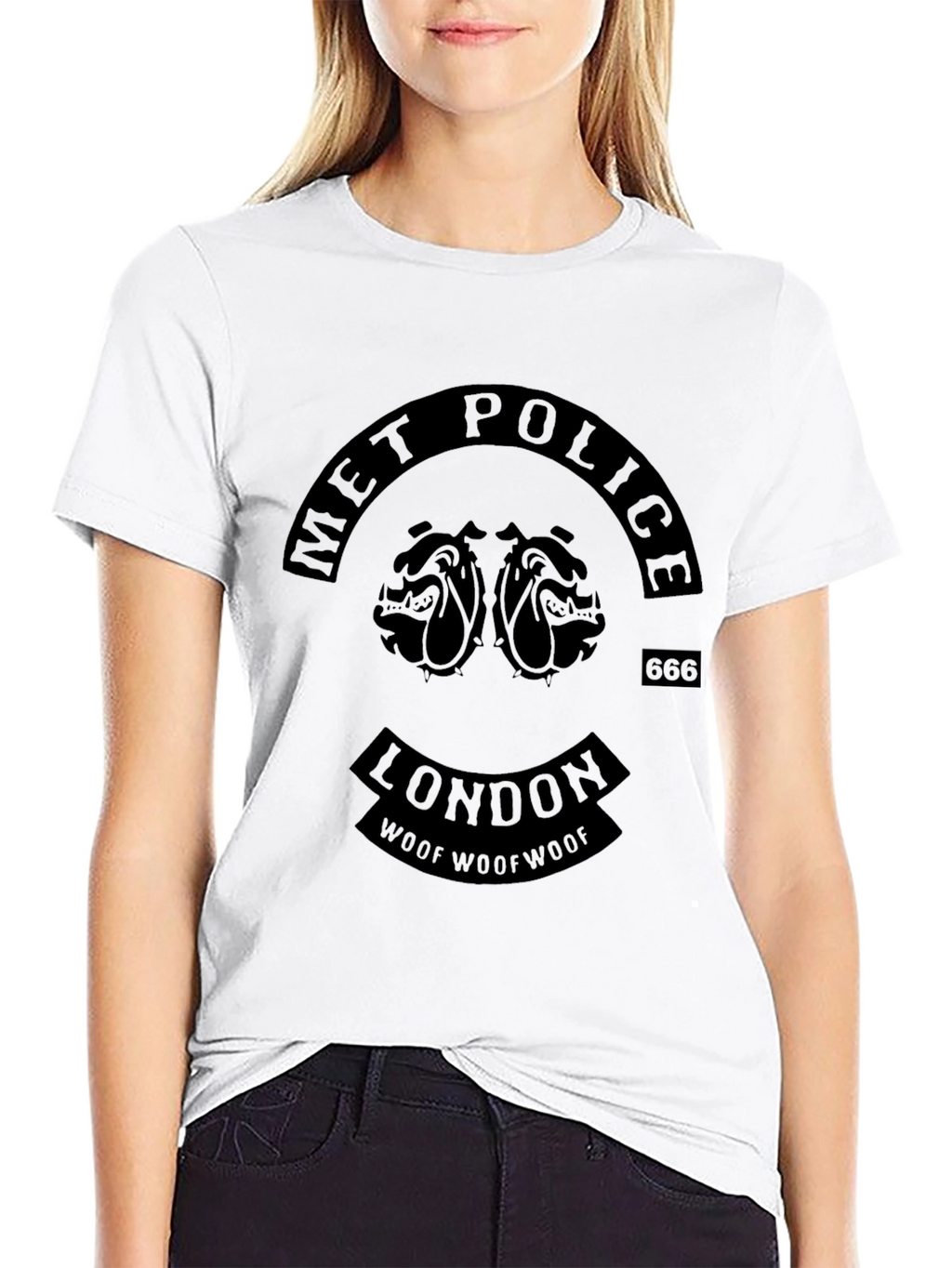 Met Police London Bulldog Graphic Black T-Shirt