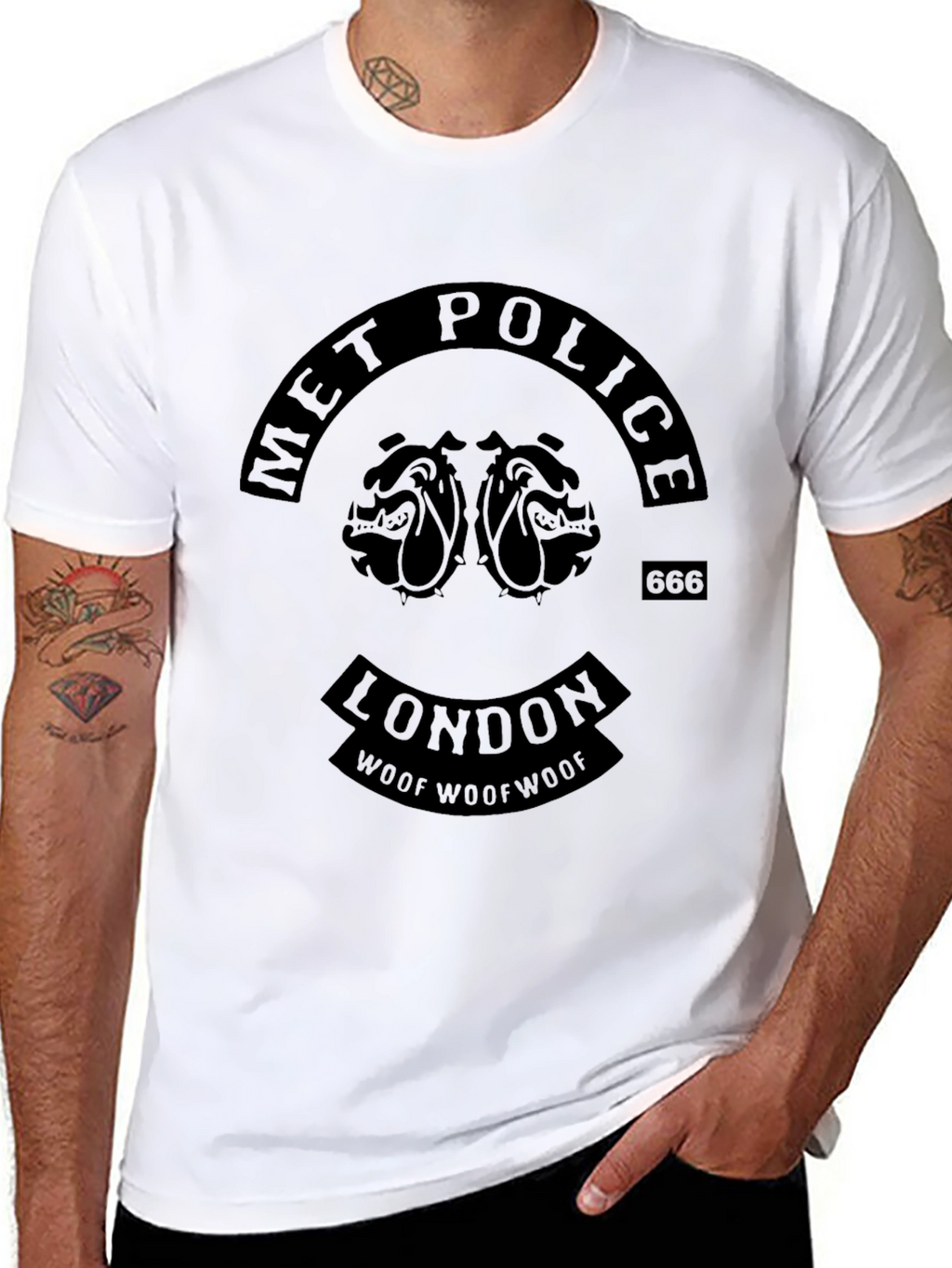 Met Police London Bulldog Graphic Black T-Shirt