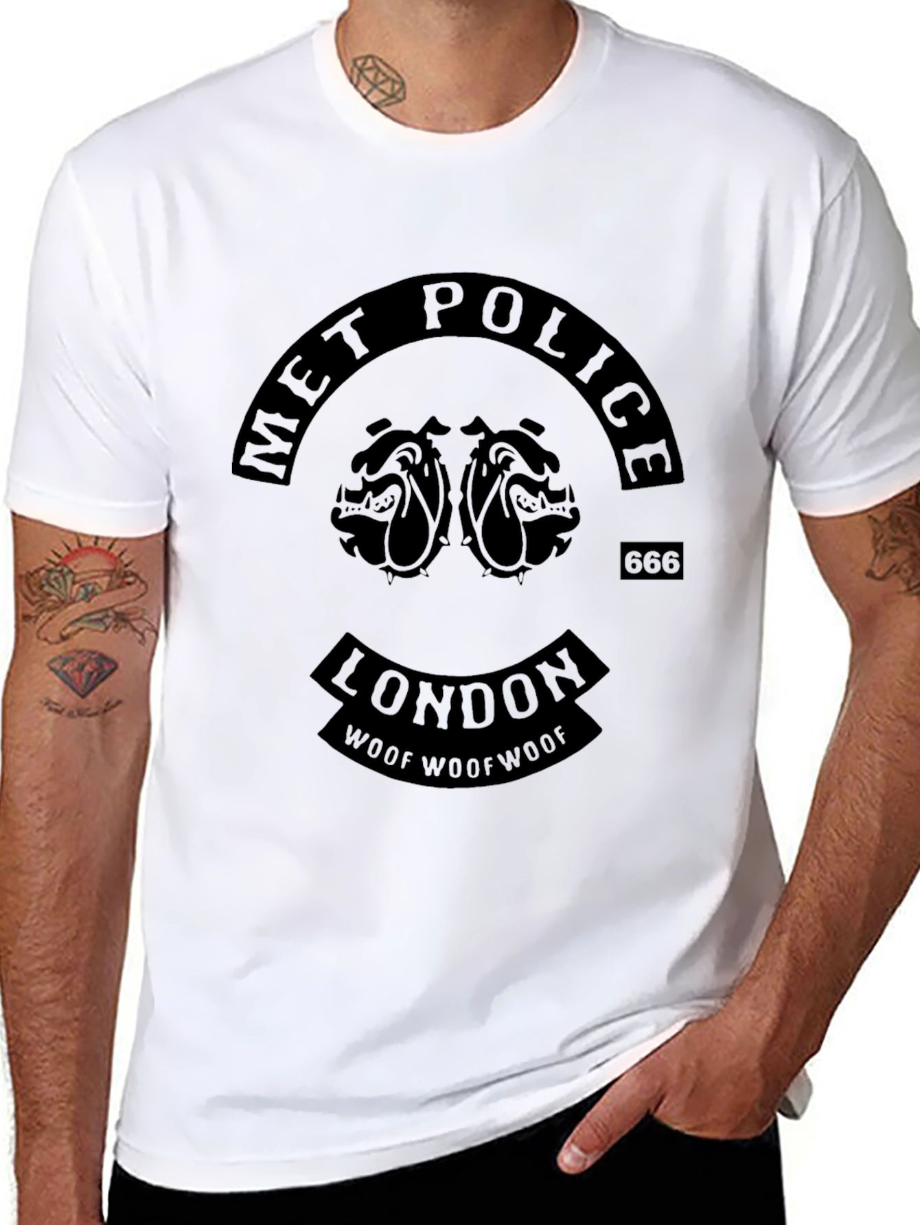 Met Police London Bulldog Graphic Black T-Shirt