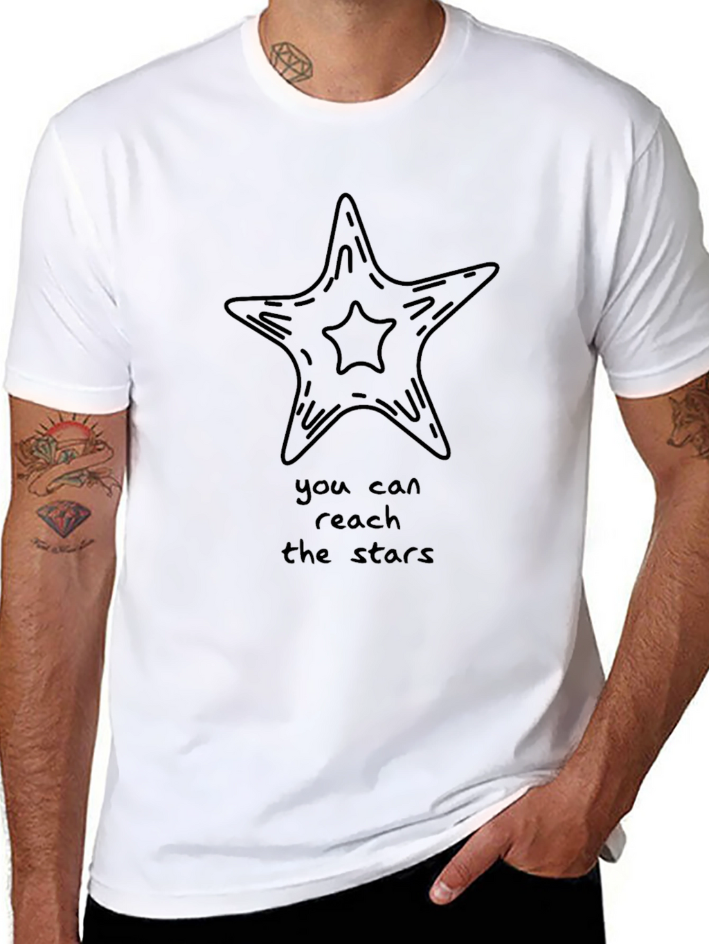 Reach for the Stars Graphic Tee - Black