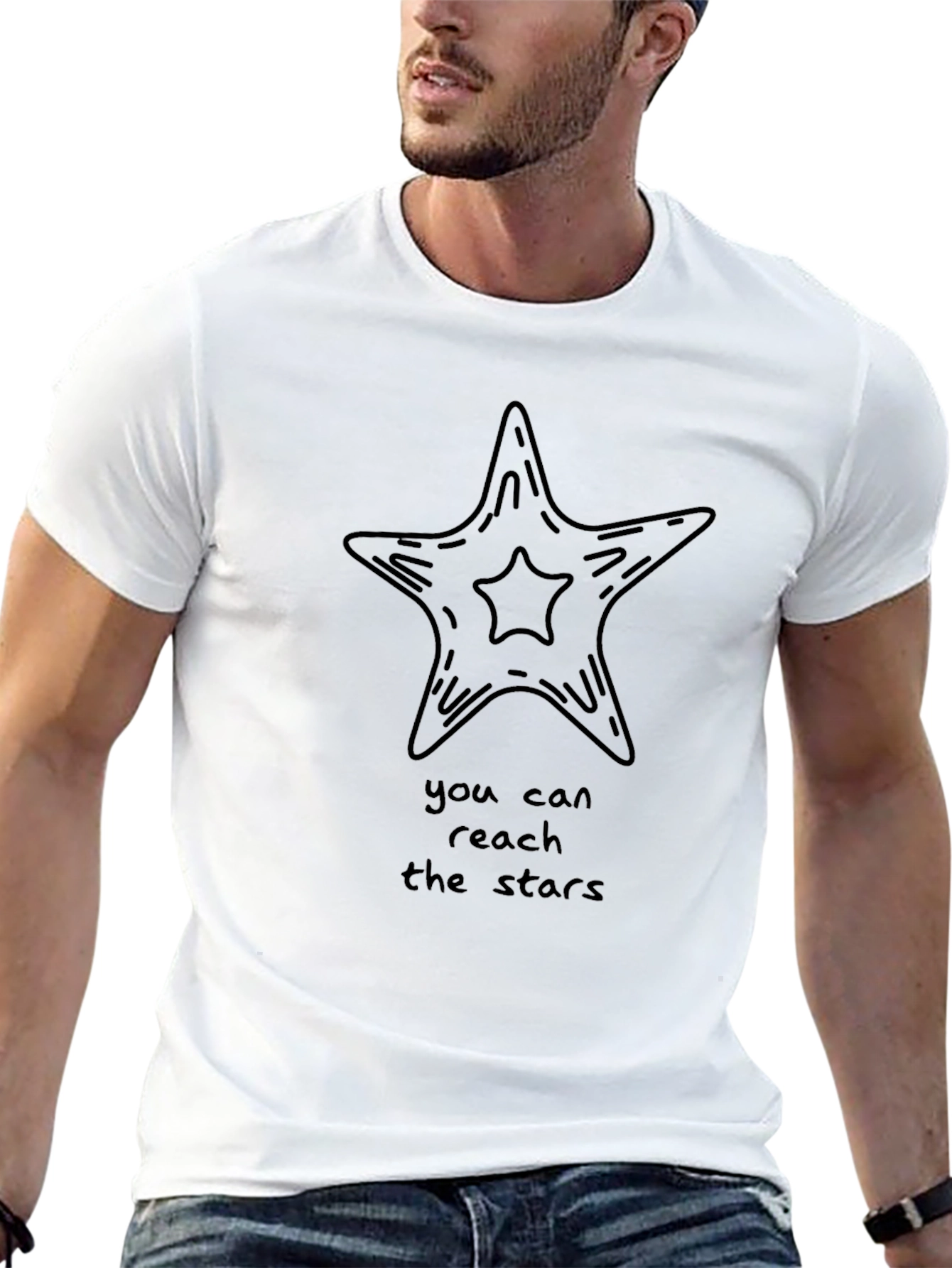 Reach for the Stars Graphic Tee - Black