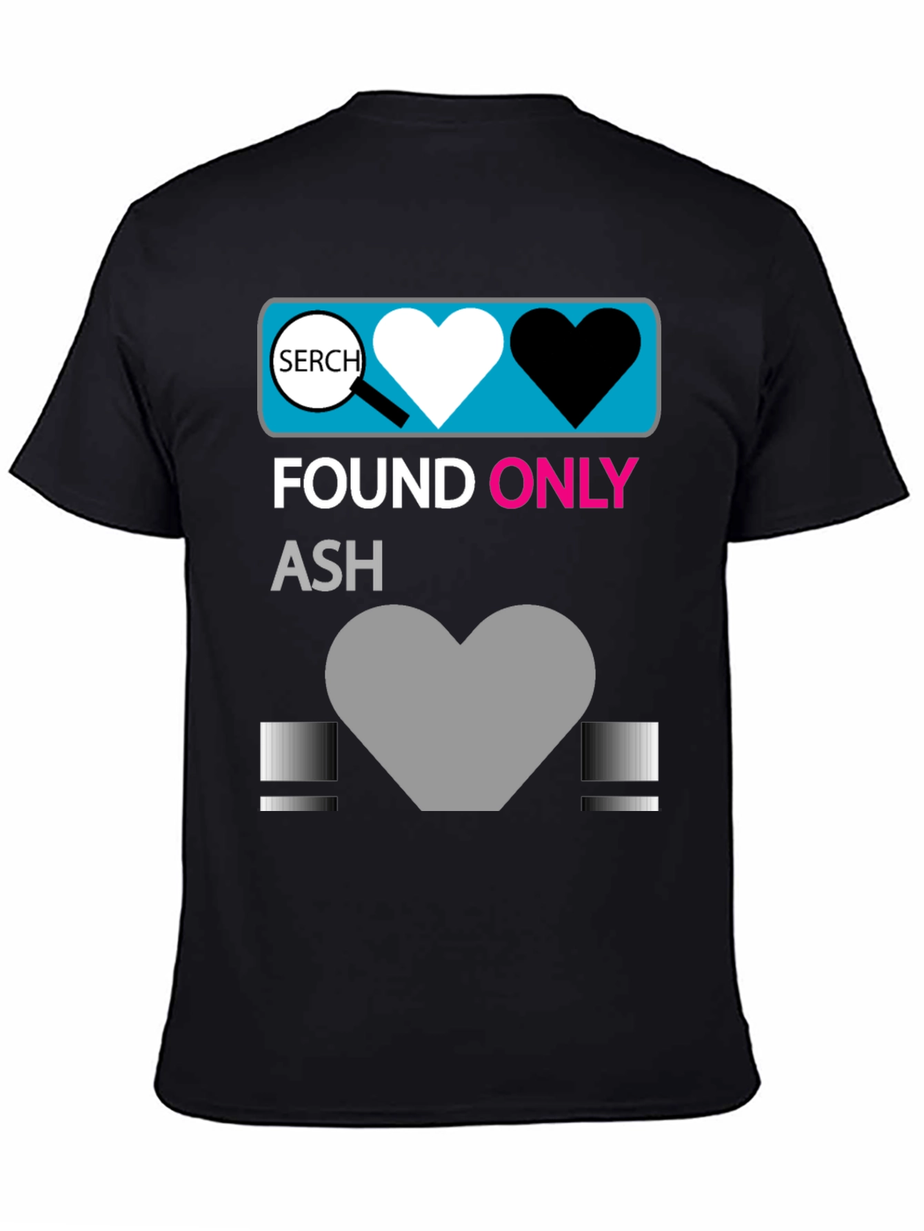 Found Only Ash T-Shirt: Heart Search
