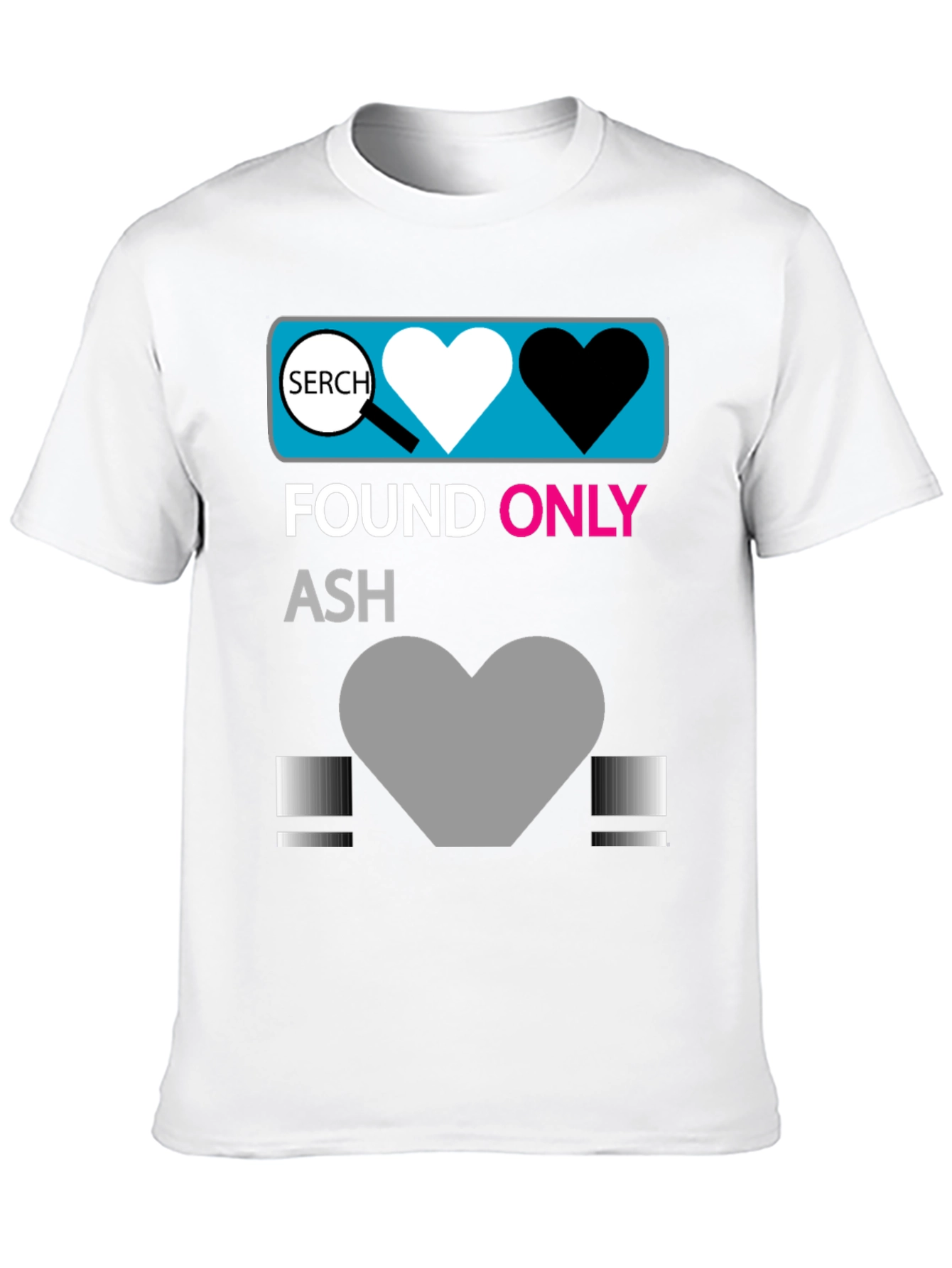 Found Only Ash T-Shirt: Heart Search