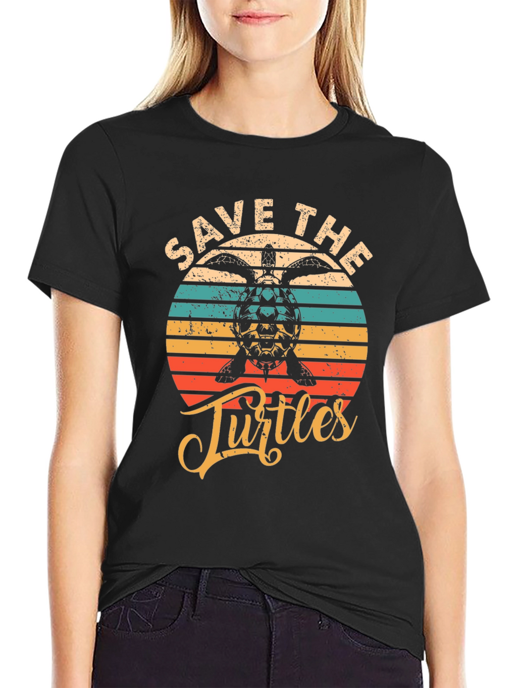 Save the Turtles Graphic Tee - Retro Style