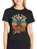 Save the Turtles Graphic Tee - Retro Style