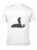 Mens Black T-Shirt with Cobra Snake Design