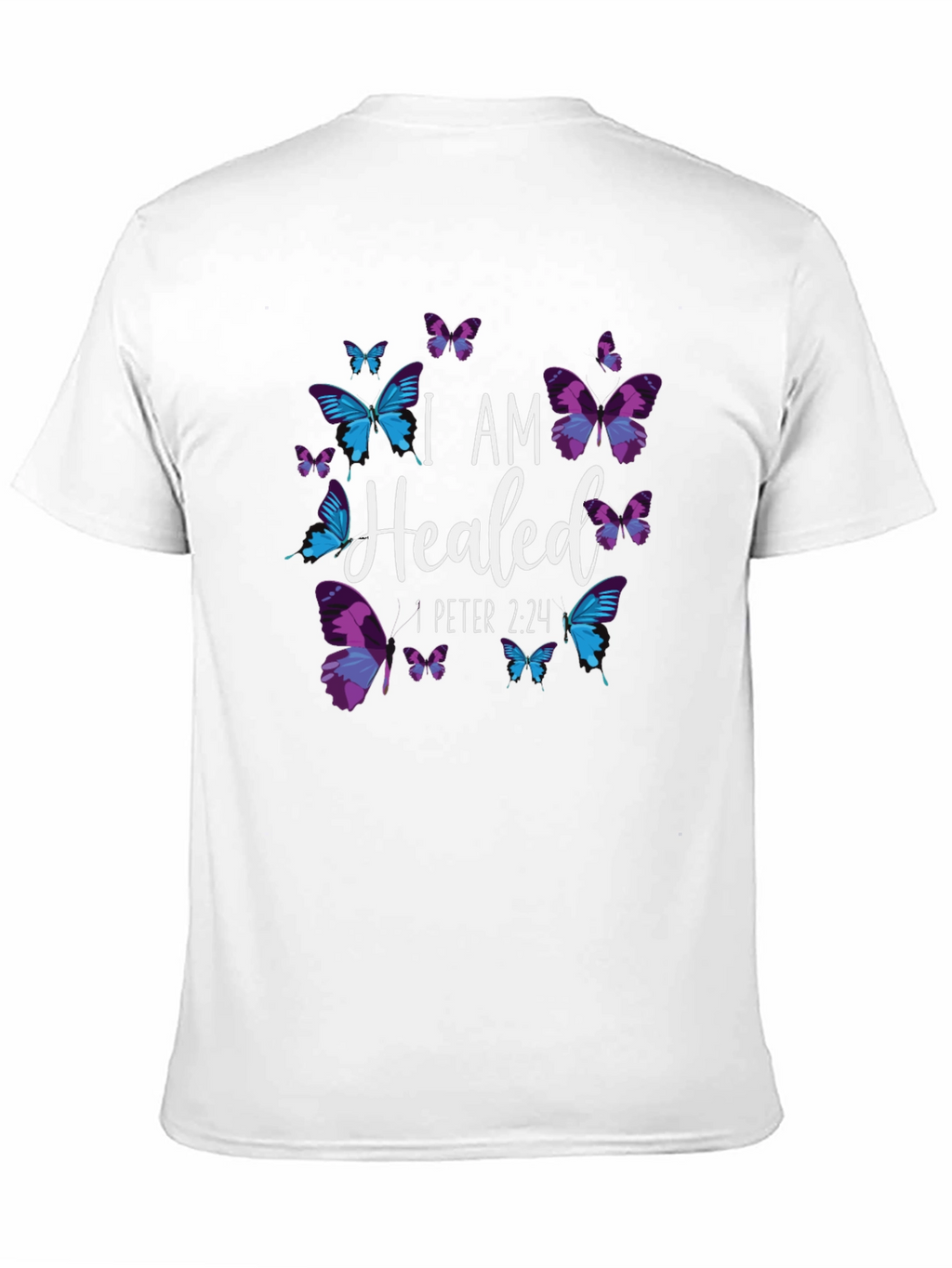I AM Healed T-Shirt - Christian Butterfly Design