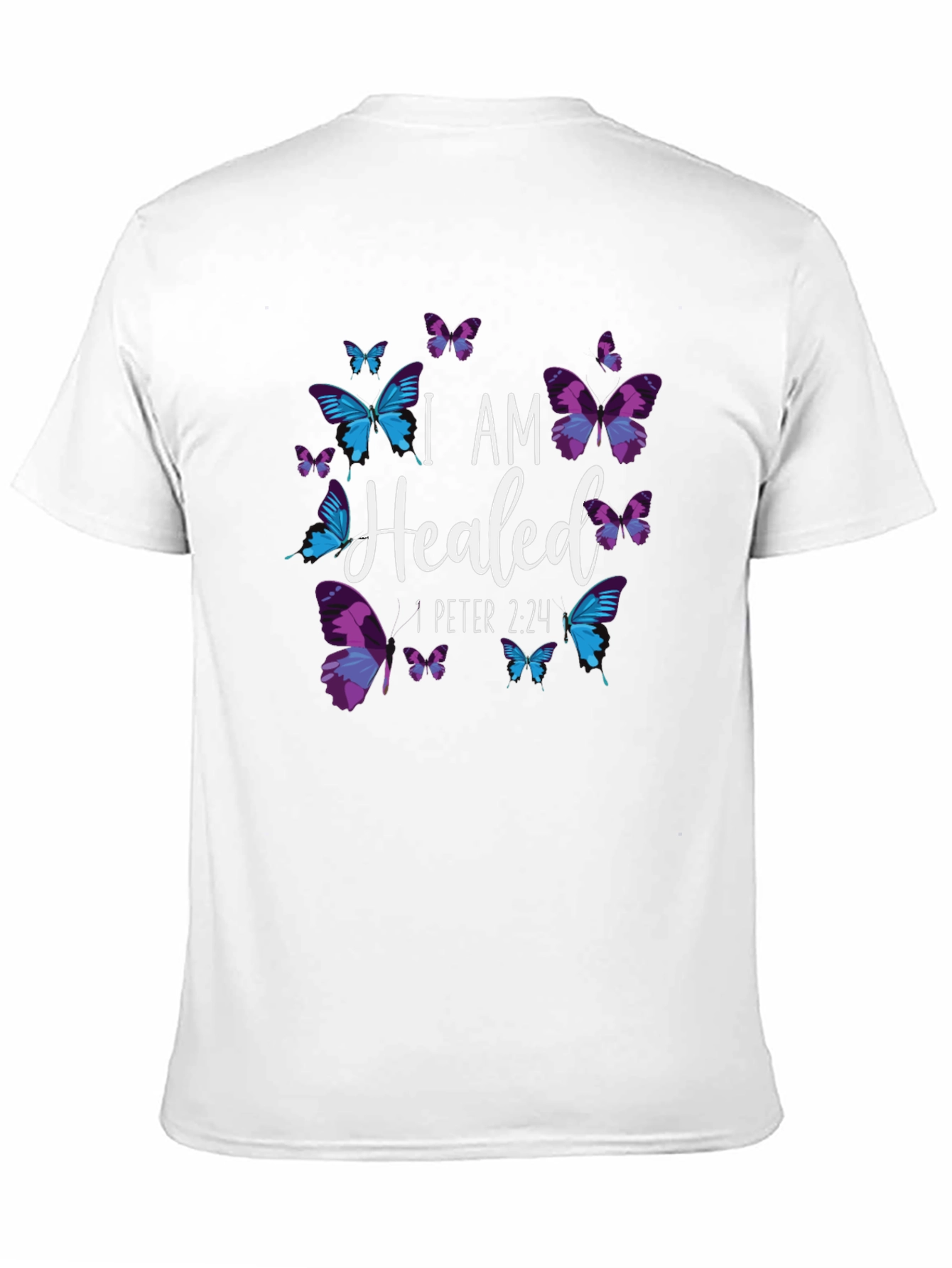 I AM Healed T-Shirt - Christian Butterfly Design