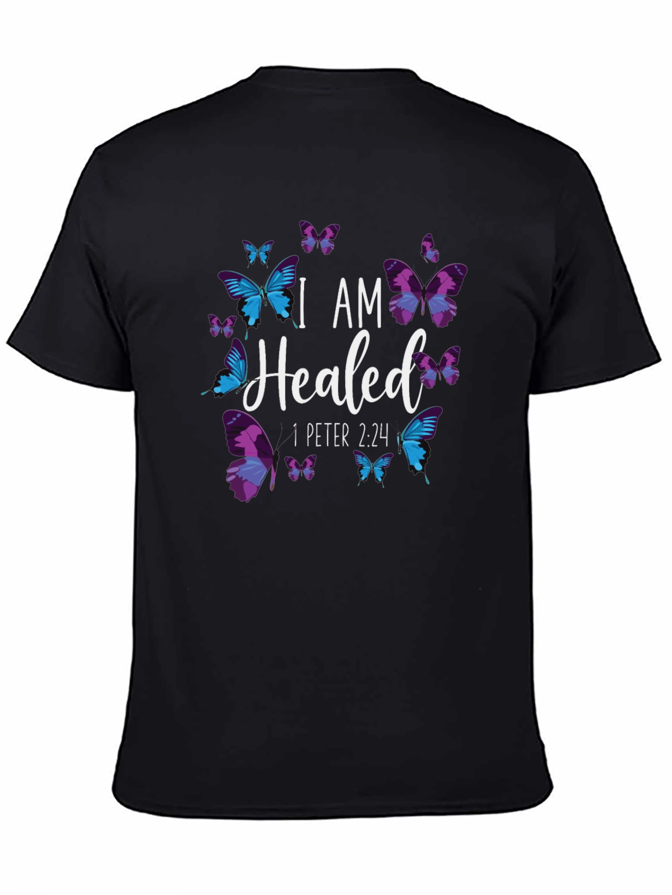 I AM Healed T-Shirt - Christian Butterfly Design