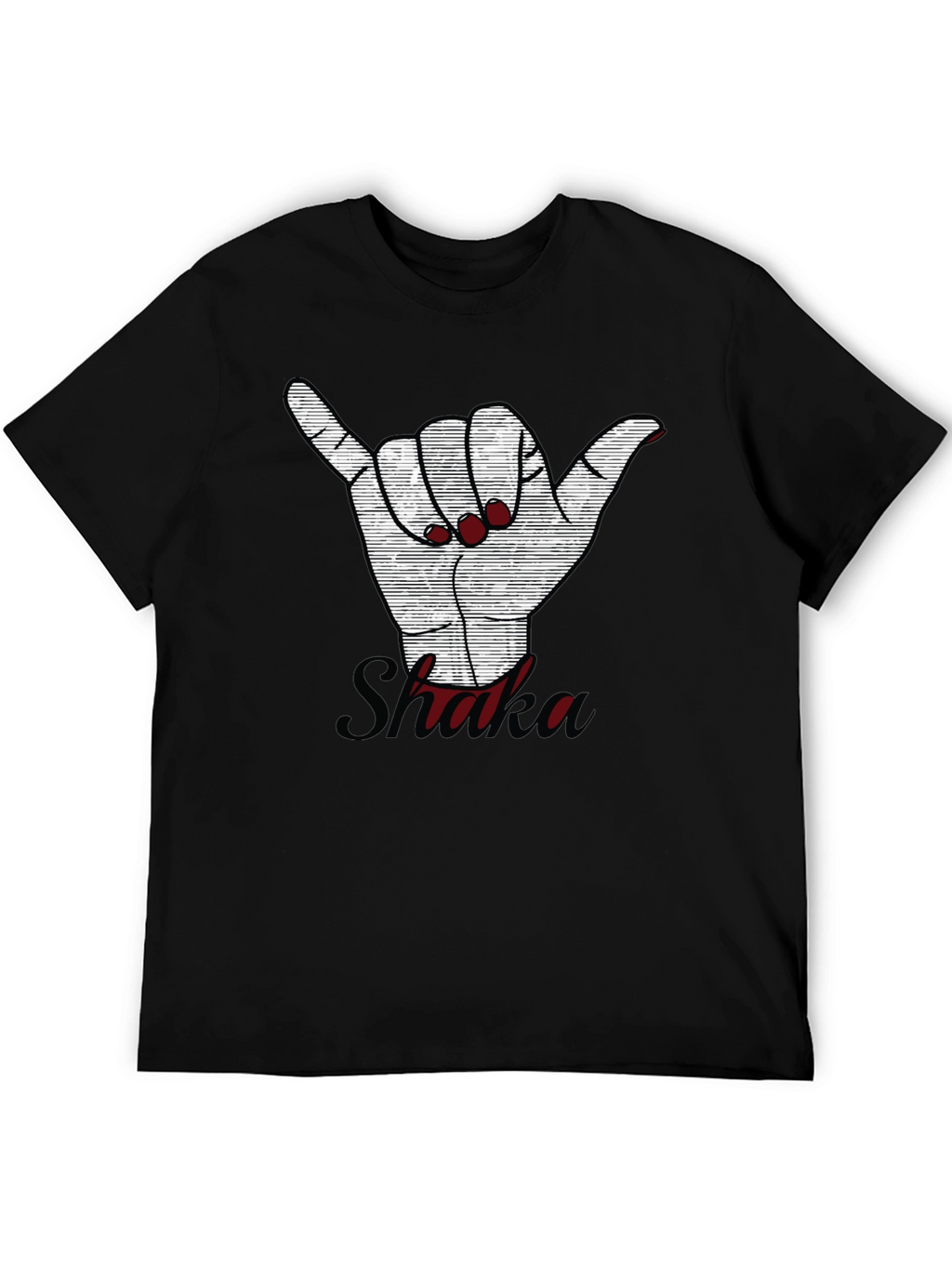 Shaka Hand Sign Graphic Tee - Casual Style