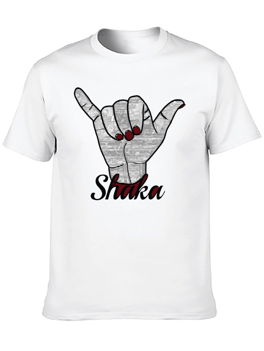 Shaka Hand Sign Graphic Tee - Casual Style