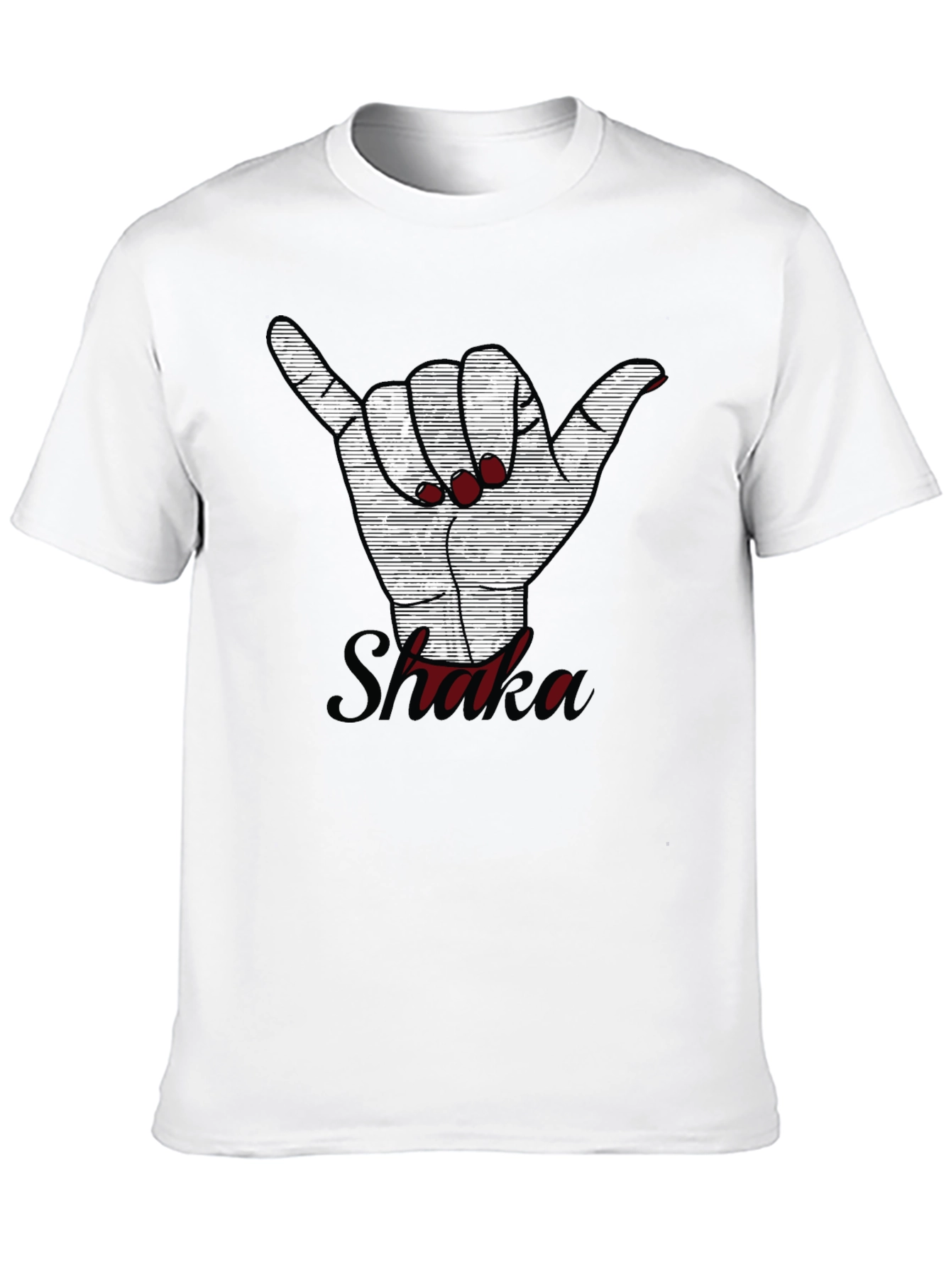 Shaka Hand Sign Graphic Tee - Casual Style