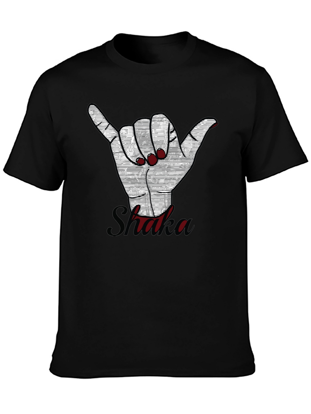Shaka Hand Sign Graphic Tee - Casual Style