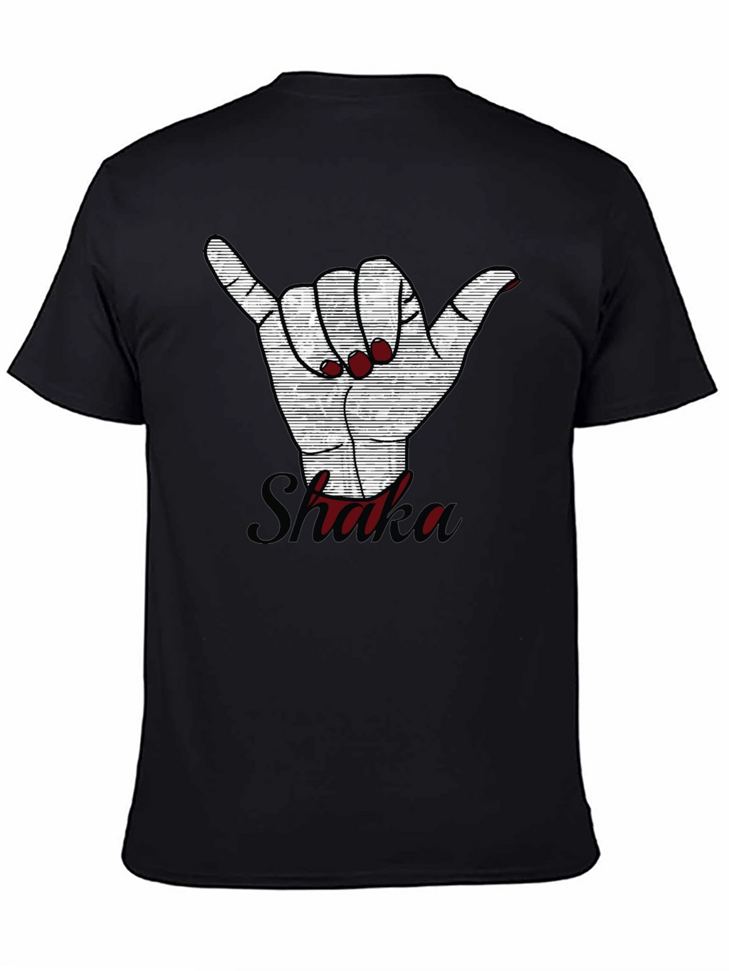 Shaka Hand Sign Graphic Tee - Casual Style