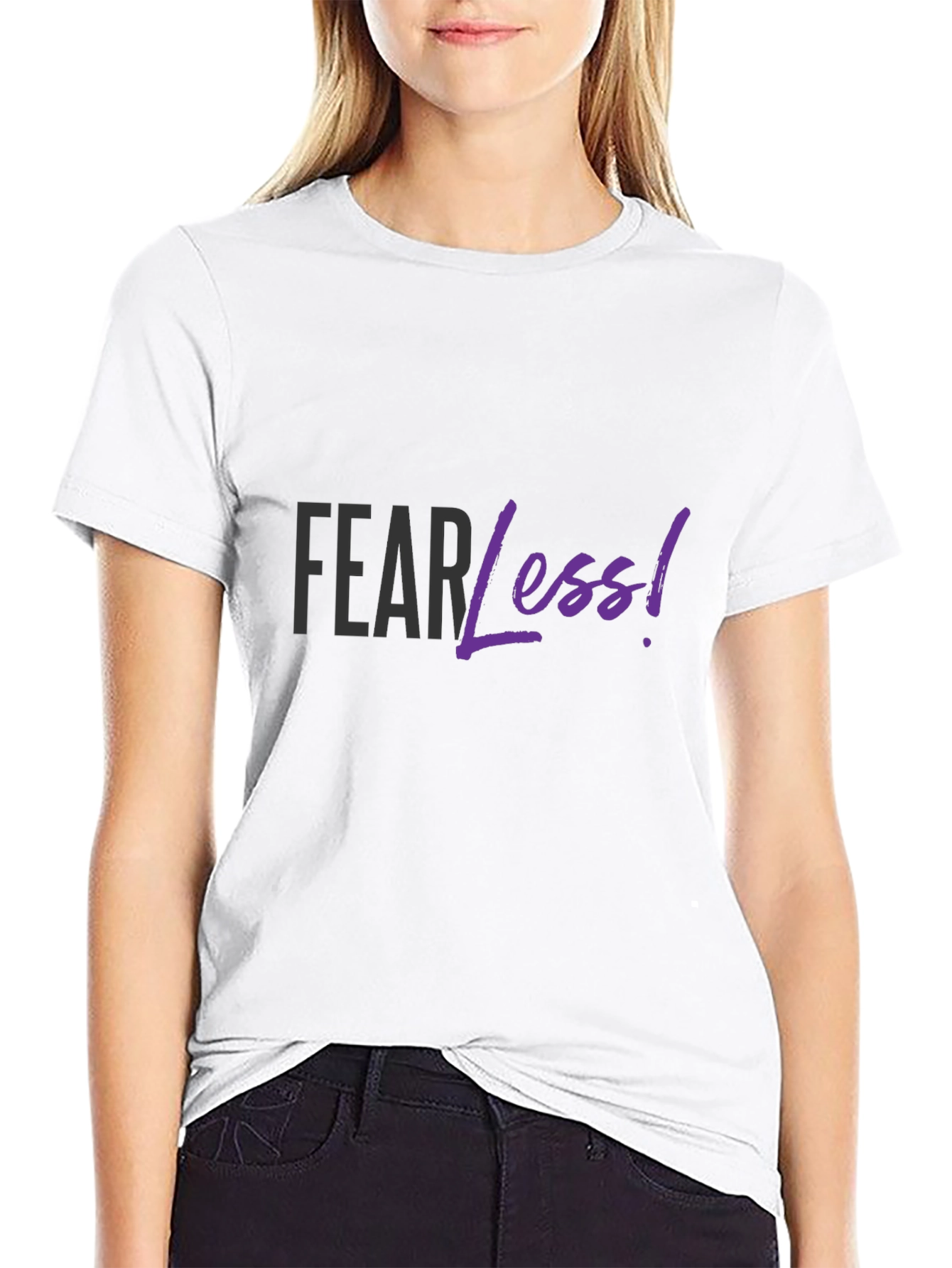Fearless Graphic Tee - Black Short Sleeve Crew Neck T-Shirt