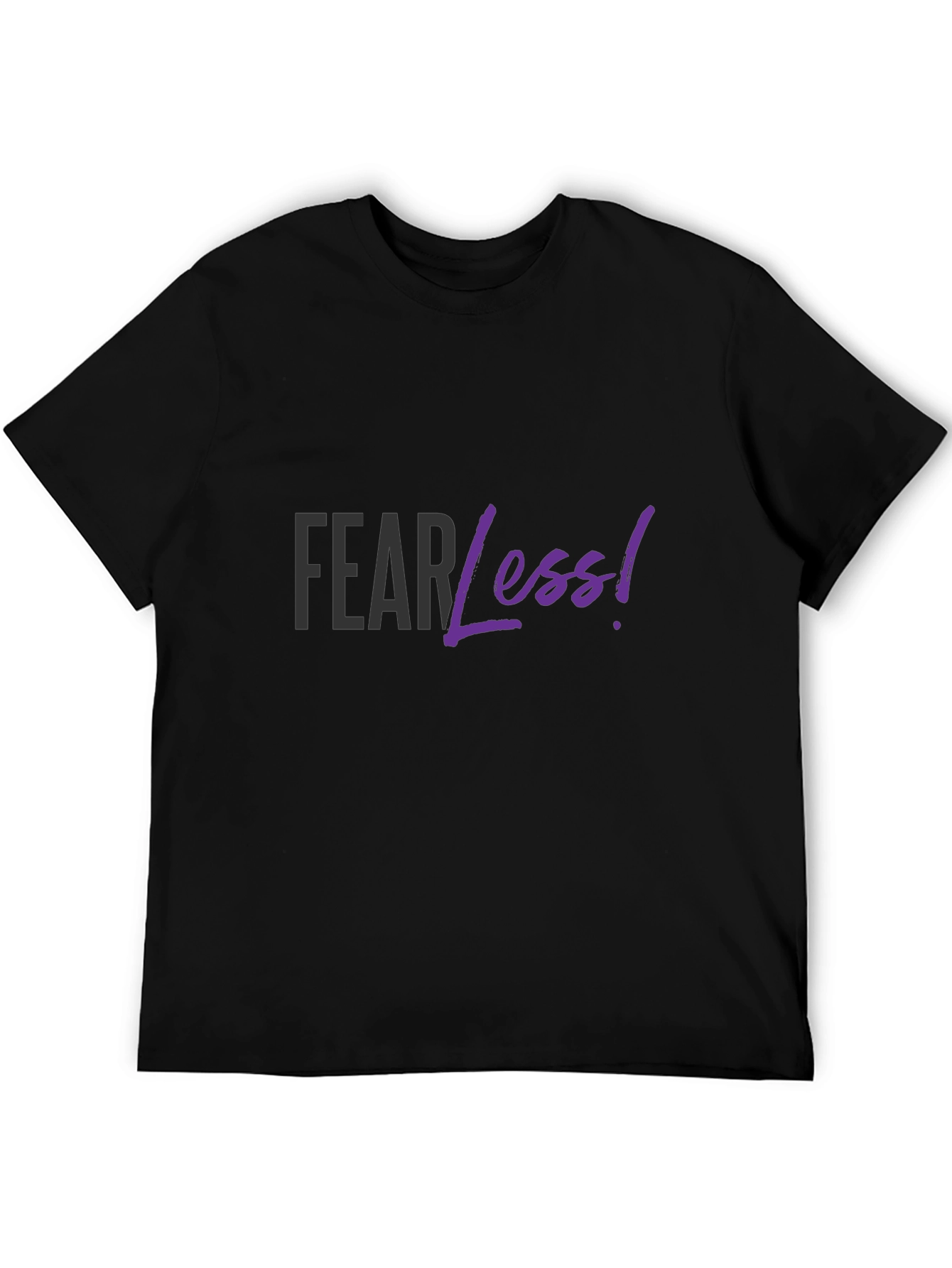 Fearless Graphic Tee - Black Short Sleeve Crew Neck T-Shirt