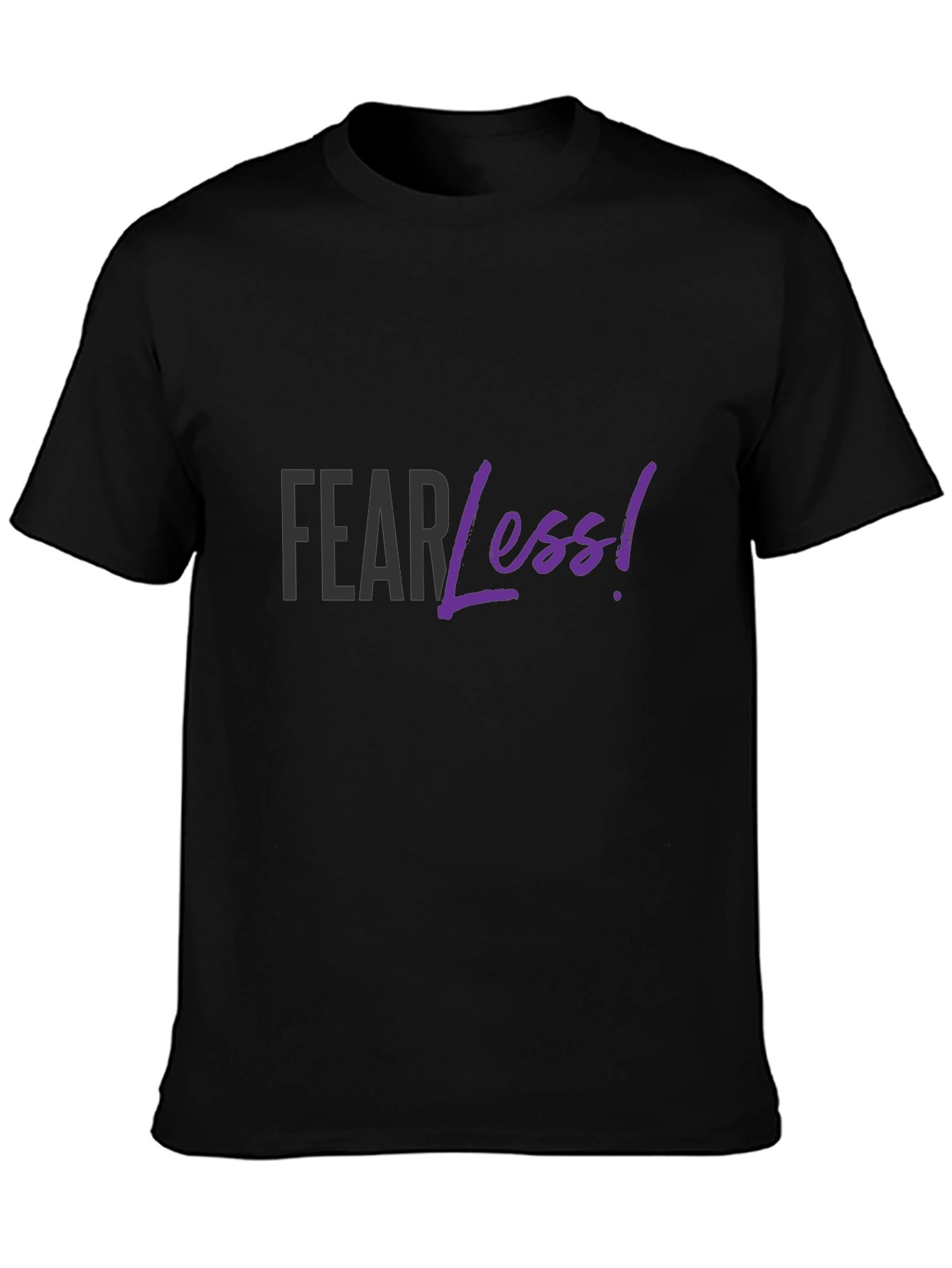 Fearless Graphic Tee - Black Short Sleeve Crew Neck T-Shirt