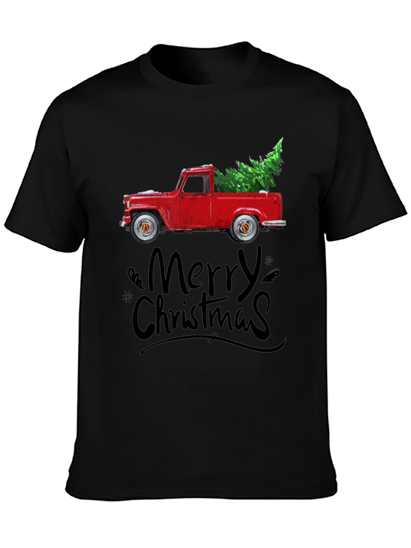 Merry Christmas Truck Graphic Tee