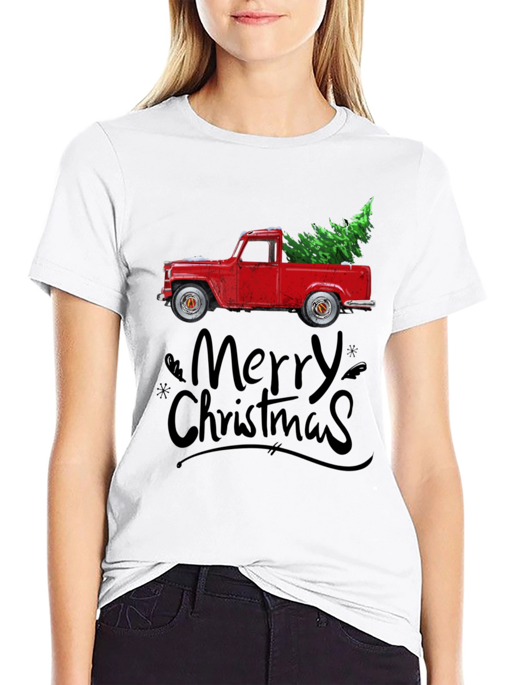 Merry Christmas Truck Graphic Tee