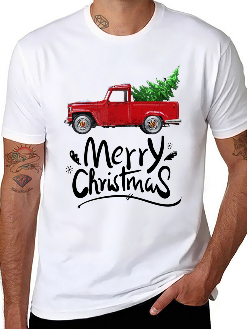 Merry Christmas Truck Graphic Tee