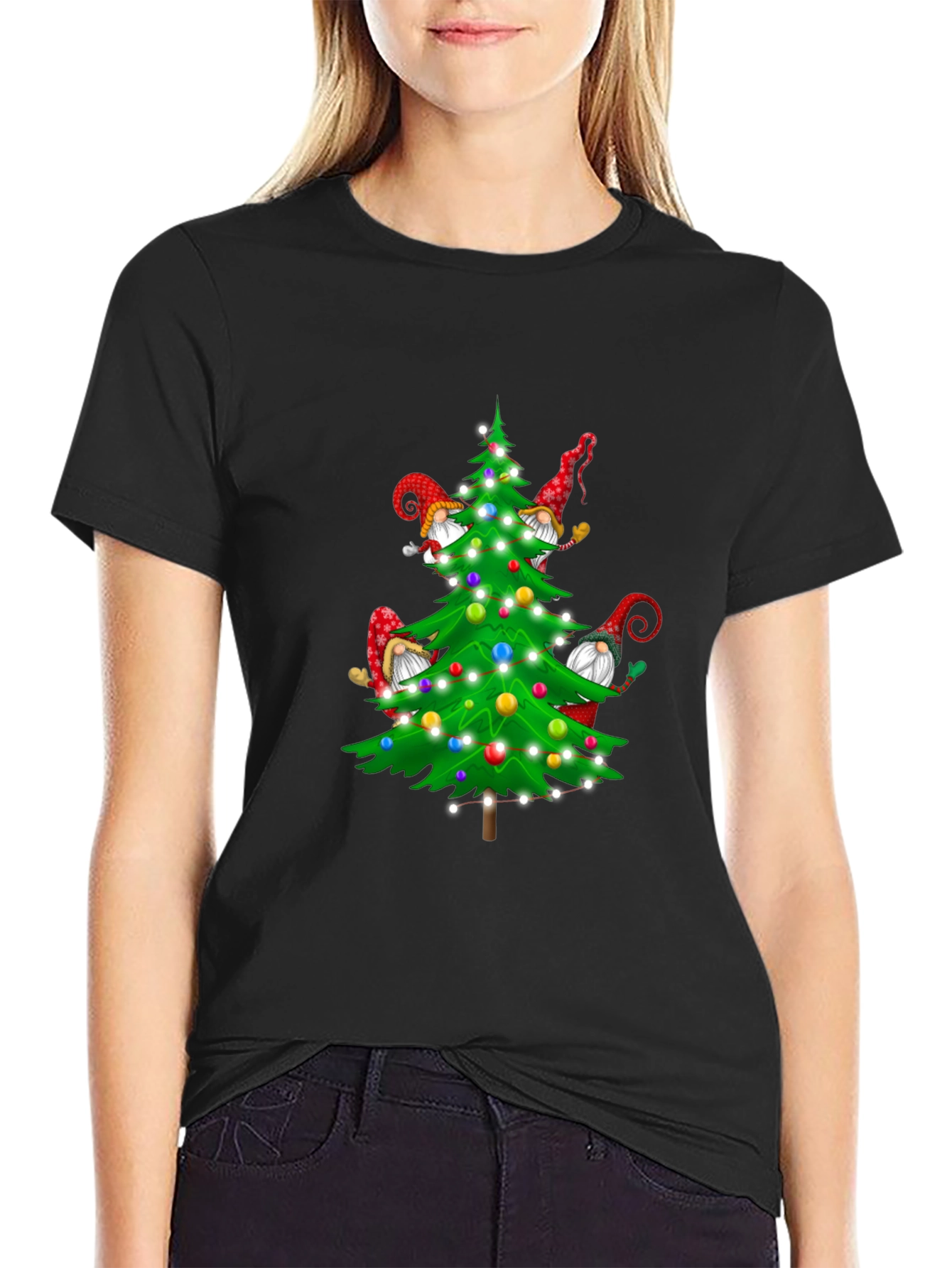 Christmas Tree Gnomes Graphic Tee