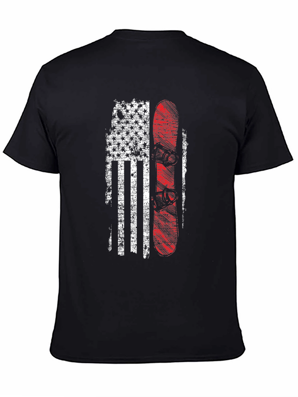 American Flag Snowboard Graphic Tee