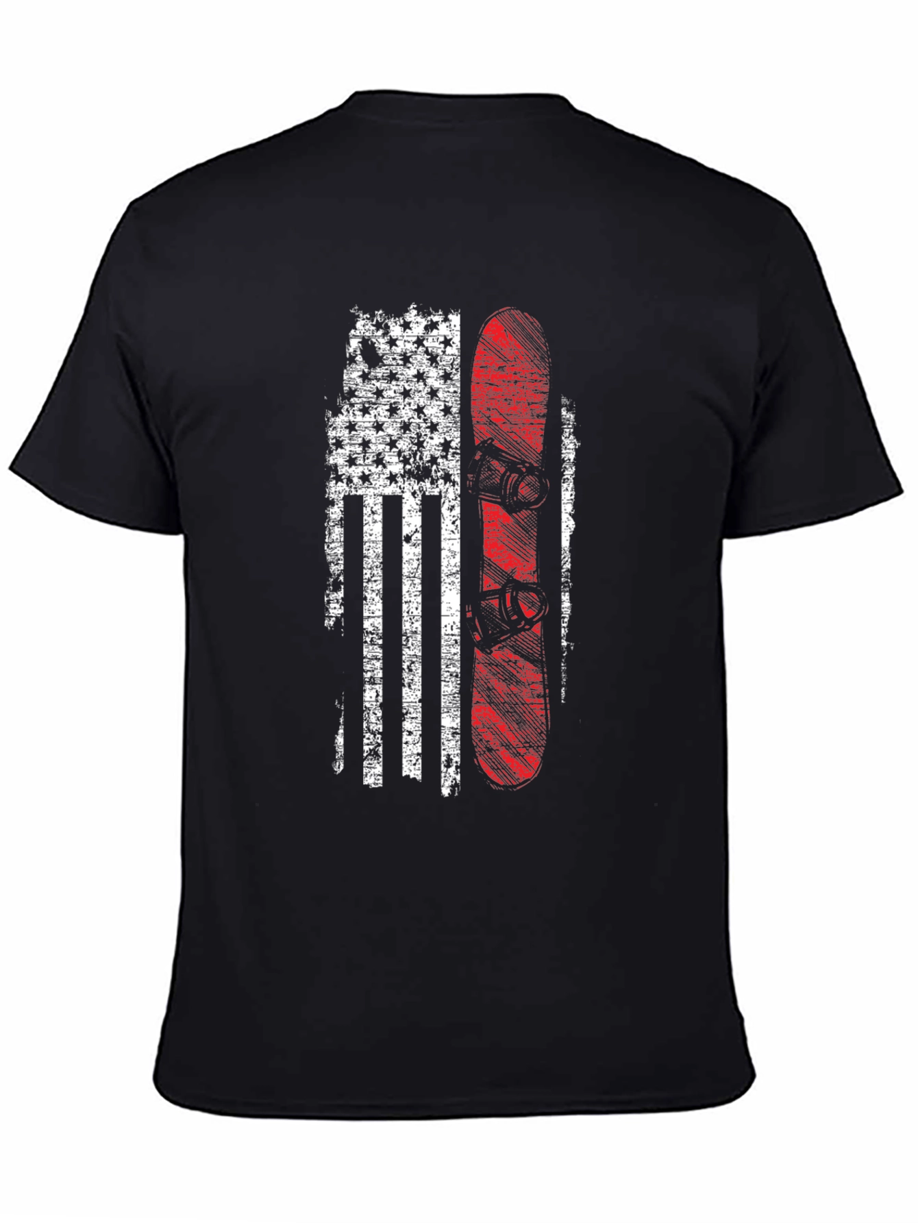 American Flag Snowboard Graphic Tee