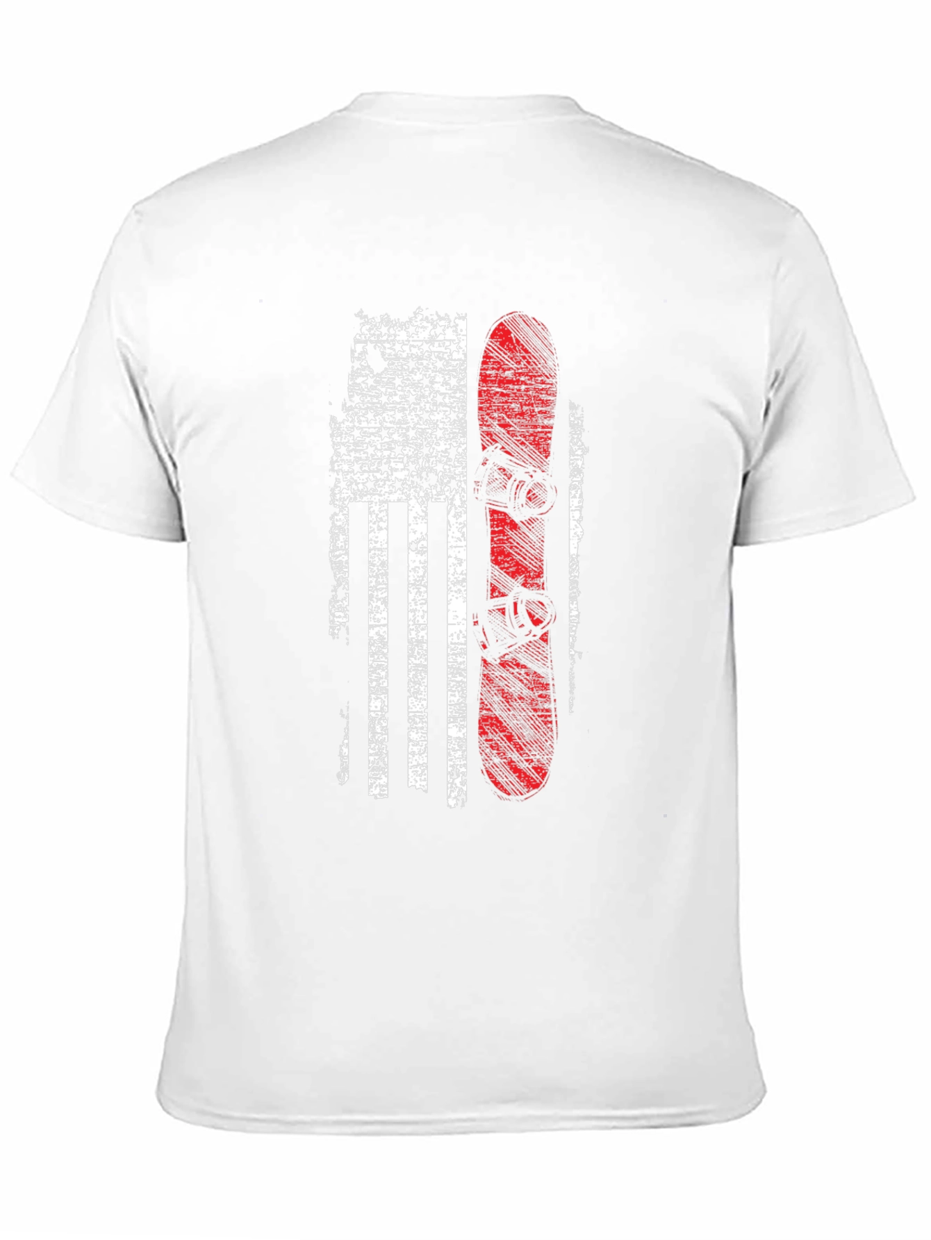American Flag Snowboard Graphic Tee