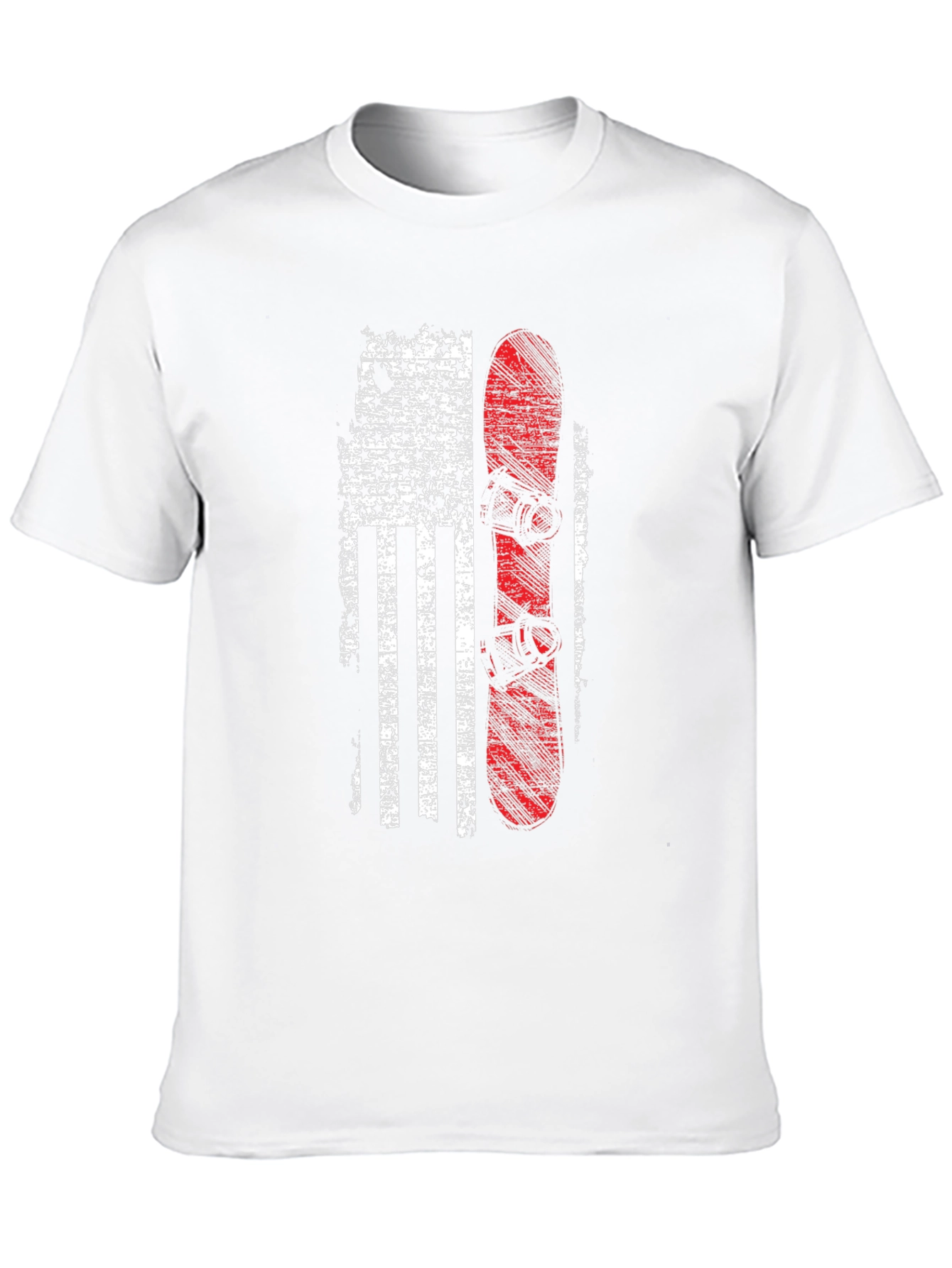 American Flag Snowboard Graphic Tee