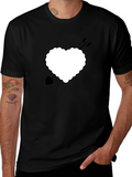 Heart with Arrow Graphic Tee - Classic Black Shirt