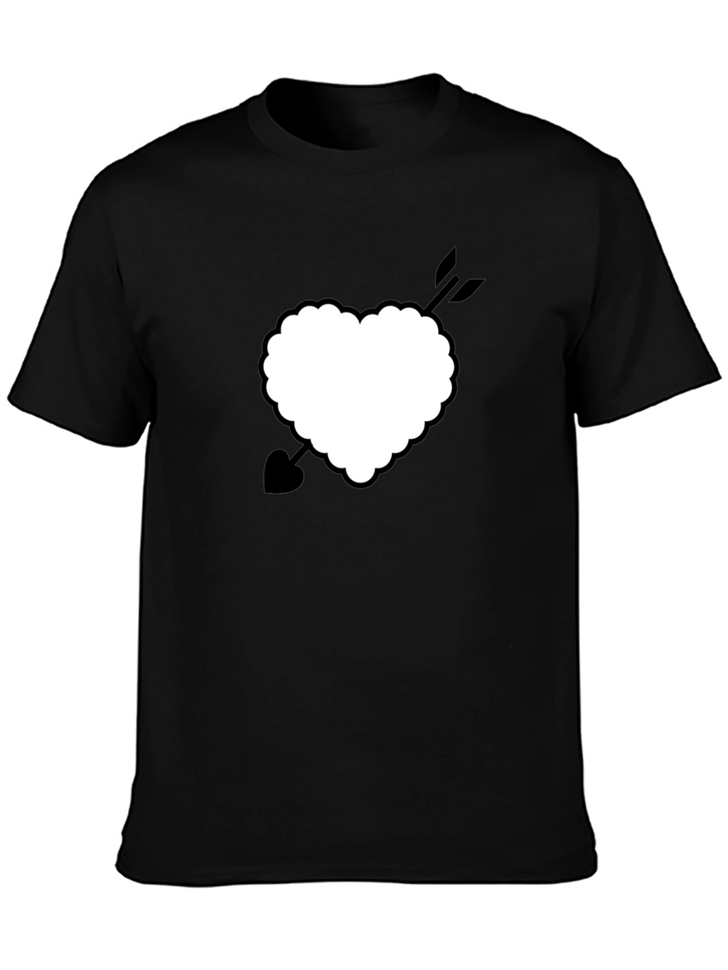 Heart with Arrow Graphic Tee - Classic Black Shirt