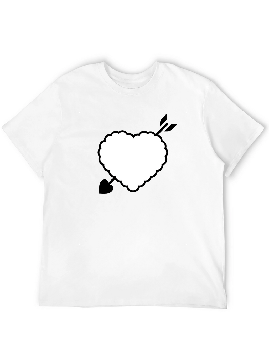 Heart with Arrow Graphic Tee - Classic Black Shirt