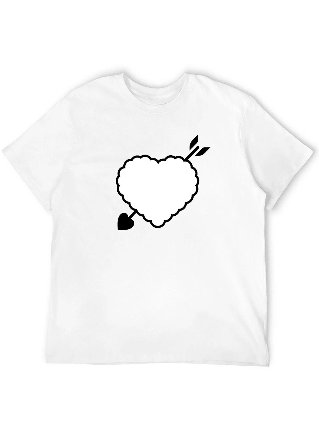 Heart with Arrow Graphic Tee - Classic Black Shirt