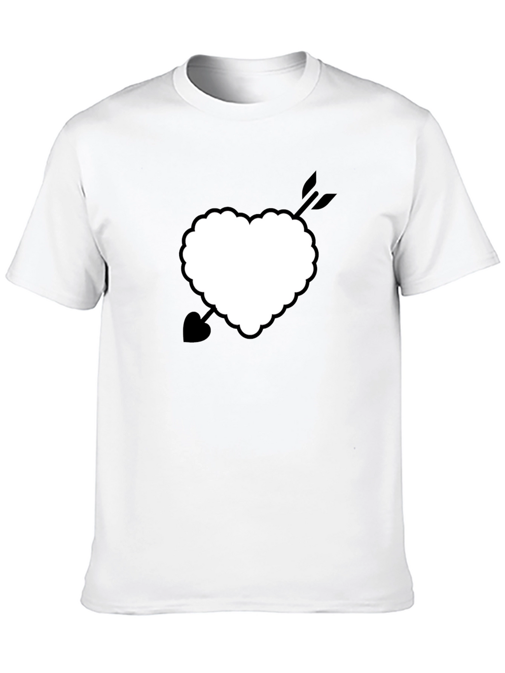 Heart with Arrow Graphic Tee - Classic Black Shirt