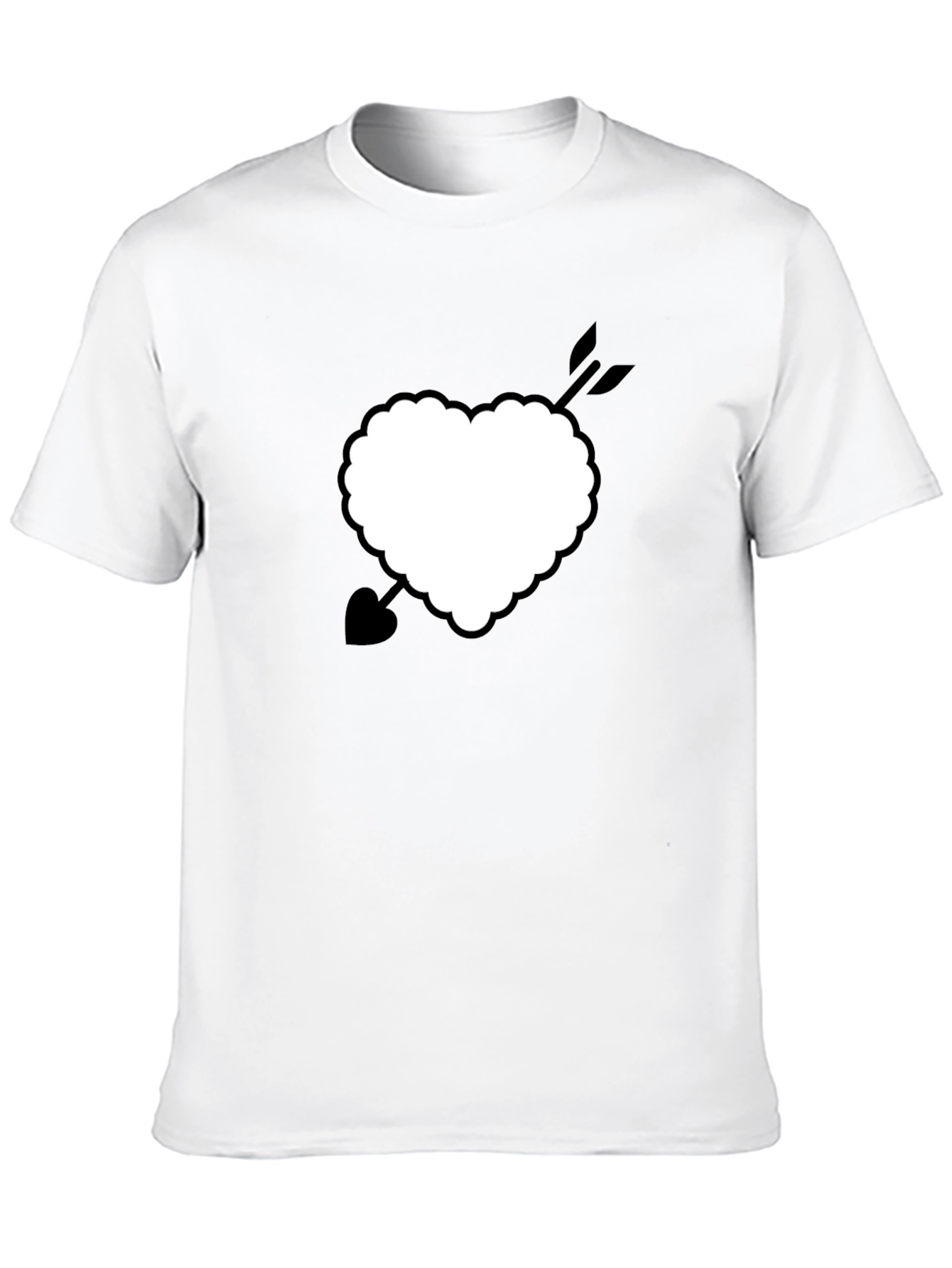 Heart with Arrow Graphic Tee - Classic Black Shirt