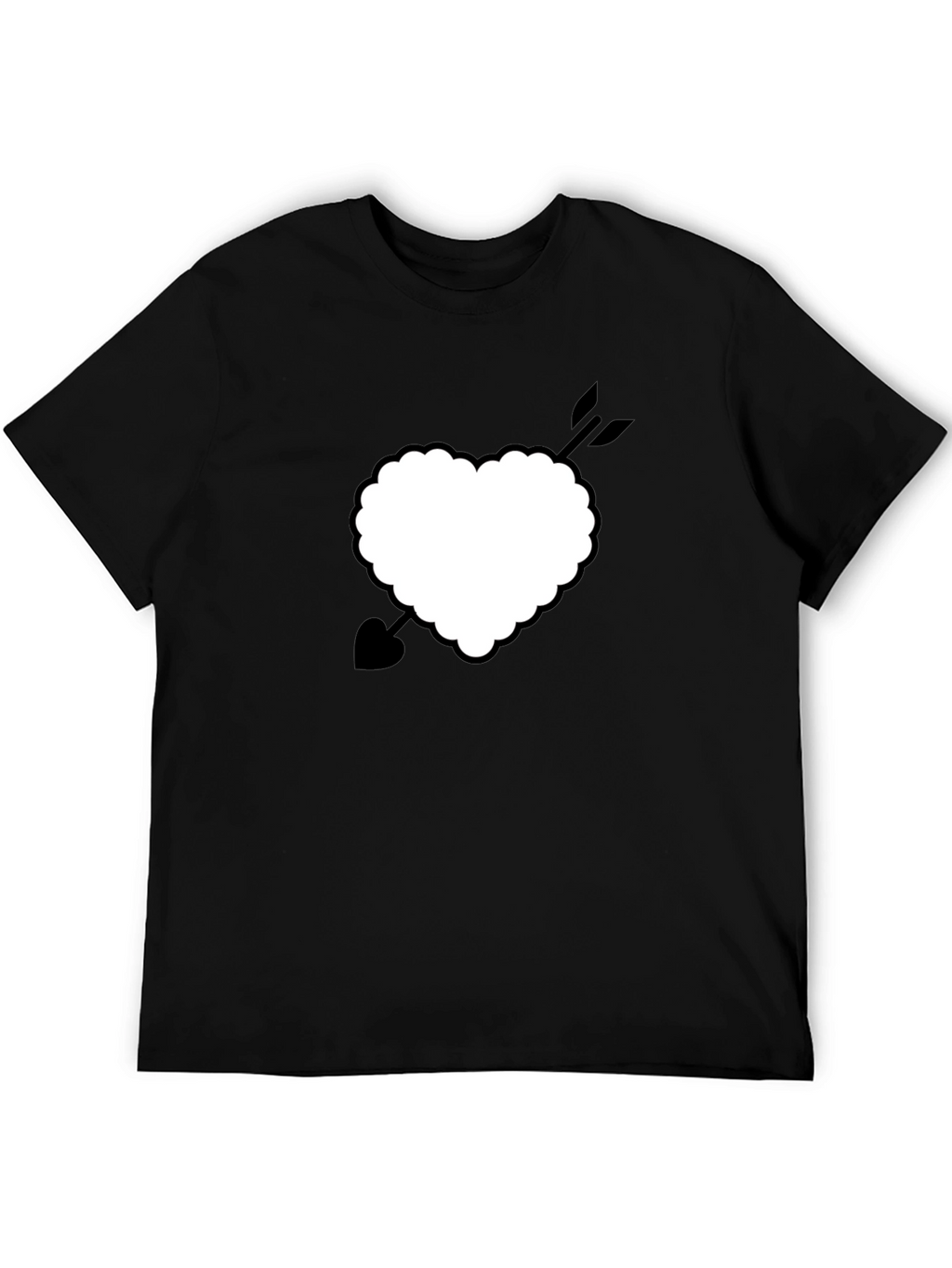 Heart with Arrow Graphic Tee - Classic Black Shirt