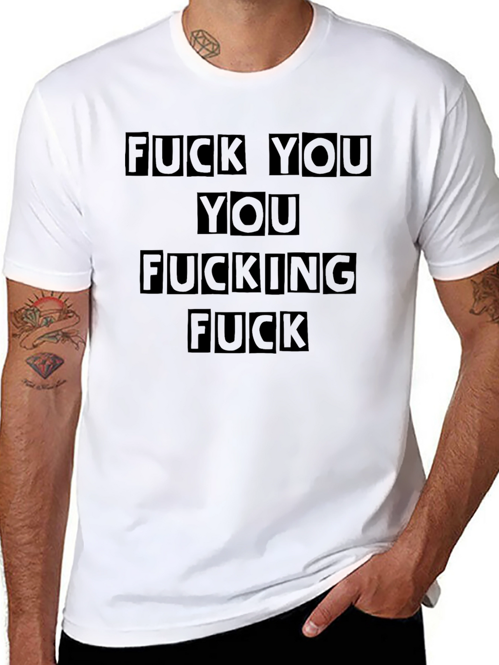 Offensive Graphic Tee - F You Novelty Shirt