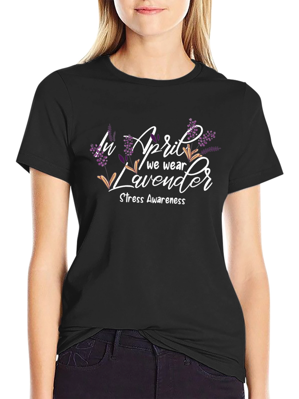 April Lavender Stress Awareness T-Shirt